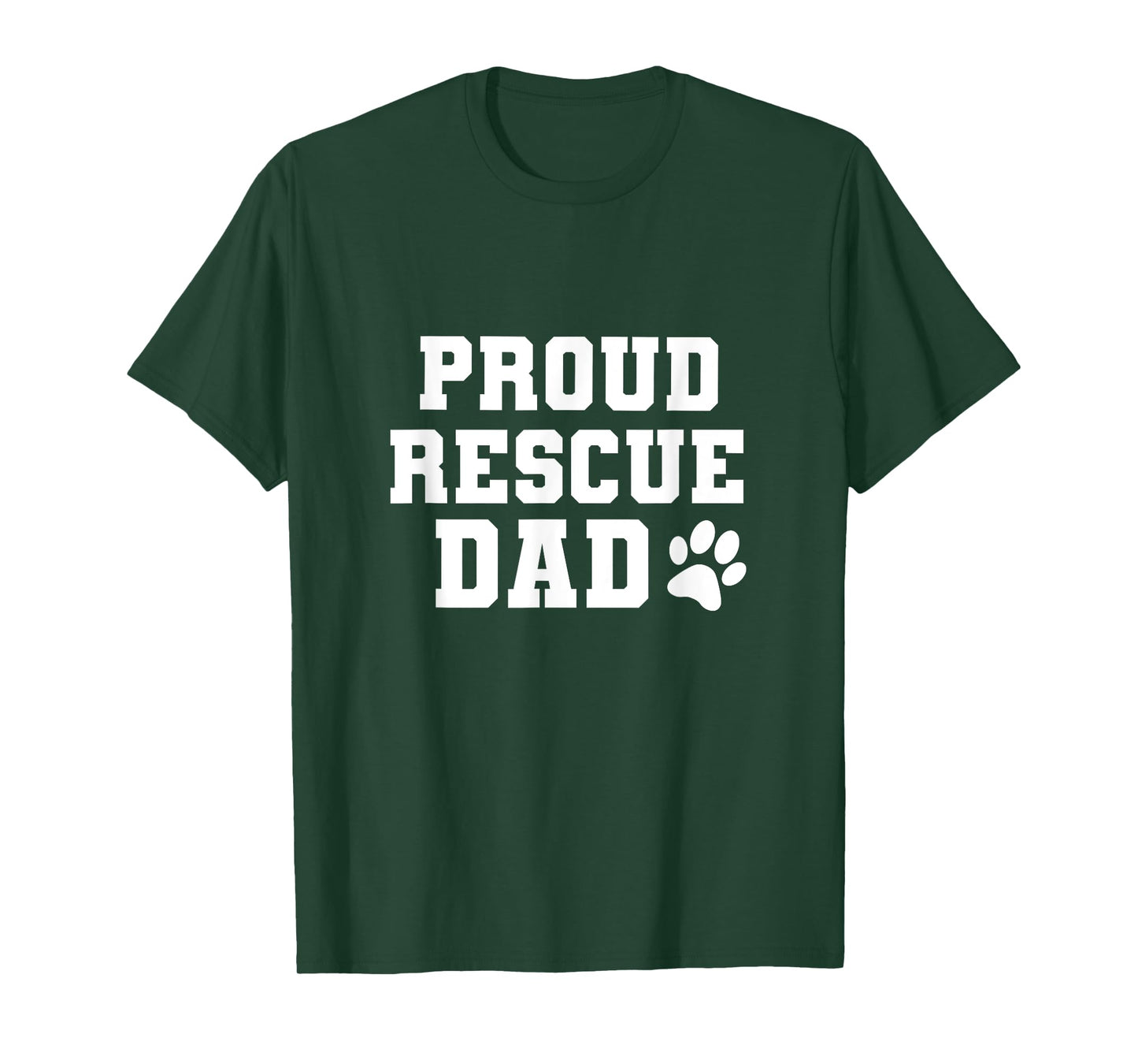 Proud Rescue Dog Dad Fathers Day Gift for Dog Lovers Dog Dad T-Shirt