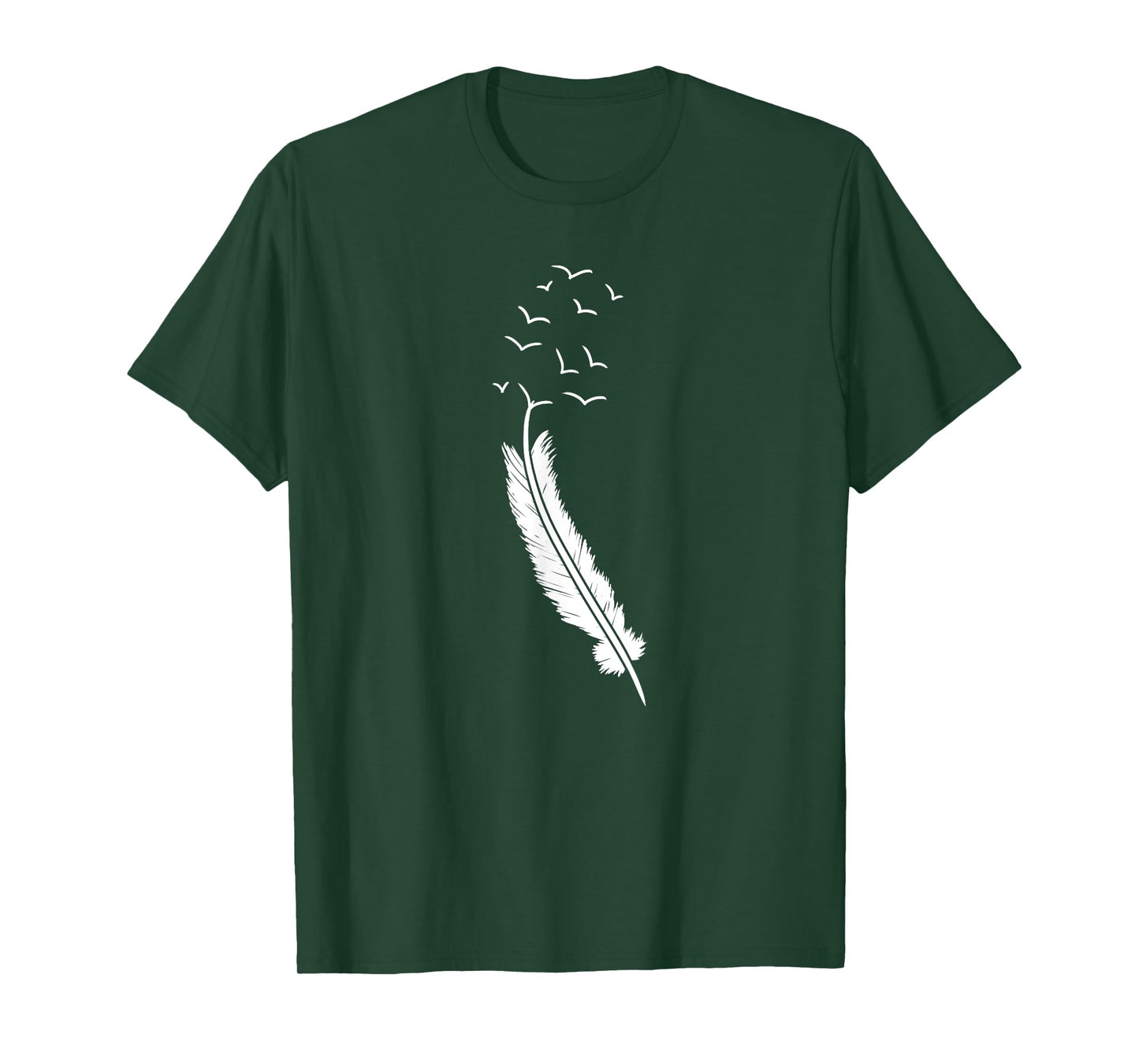 Flying Birds Flock Feather Cool Minimal Art Artists Gift T-Shirt