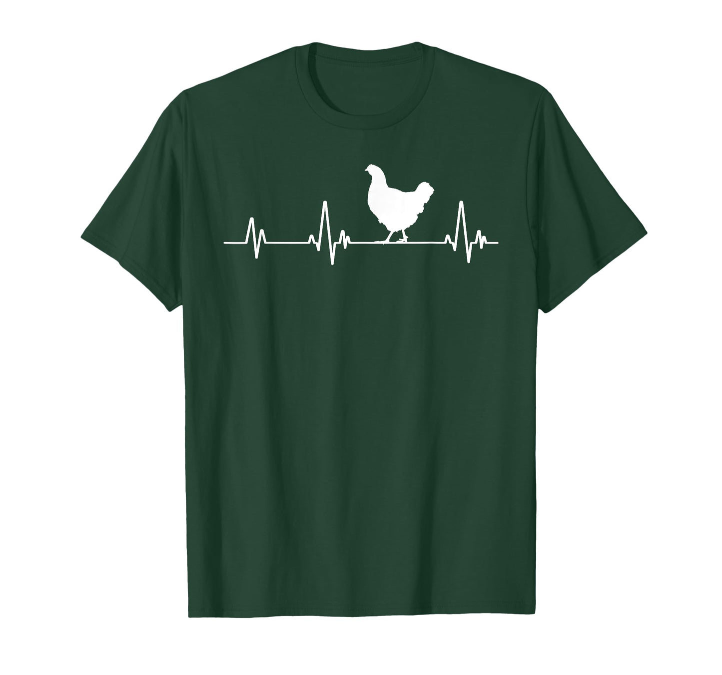 Chicken Heartbeat Pulse Cool Funny Chicken T-Shirt