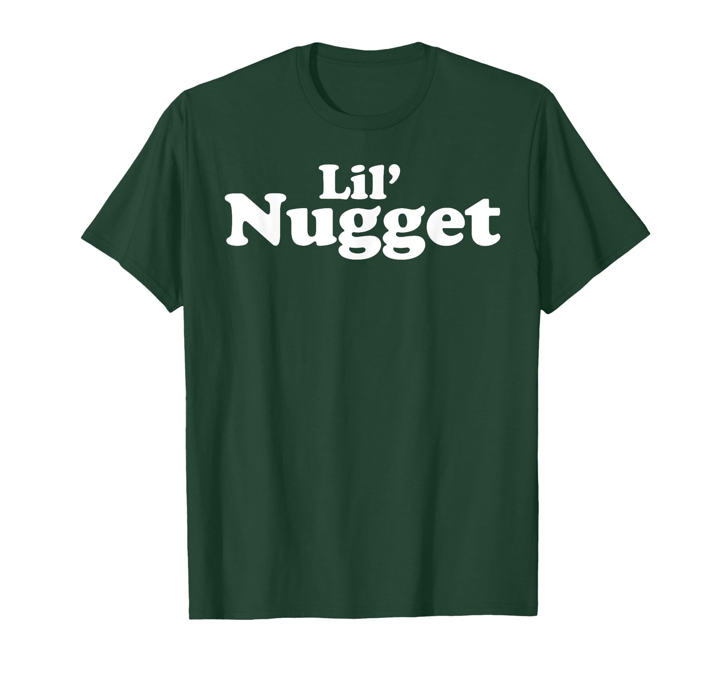 Miftees Chicken Nugget Tees Lil' Nugget T-Shirt Black Unisex-Adults Small Classic Fit Letter Print