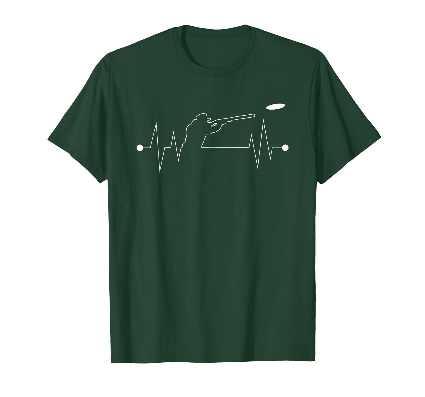 Trap Shooting Heartbeat Funny Skeet Sports Gift Men Women T-Shirt