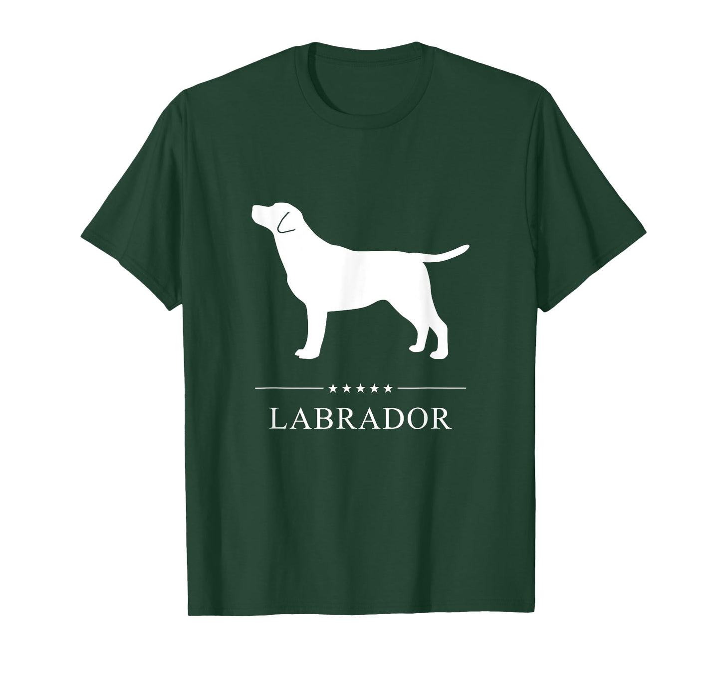 Labrador Dog White Silhouette T-Shirt