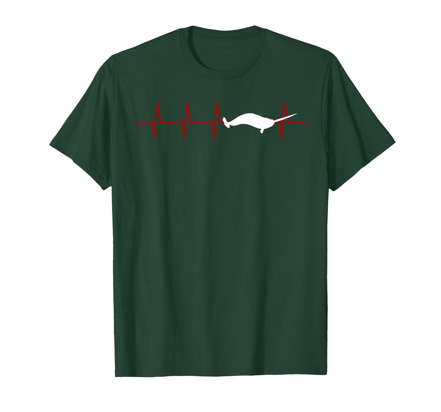 Narwhal Heartbeat Oceanologist Sea Animal Whale Ocean T-Shirt