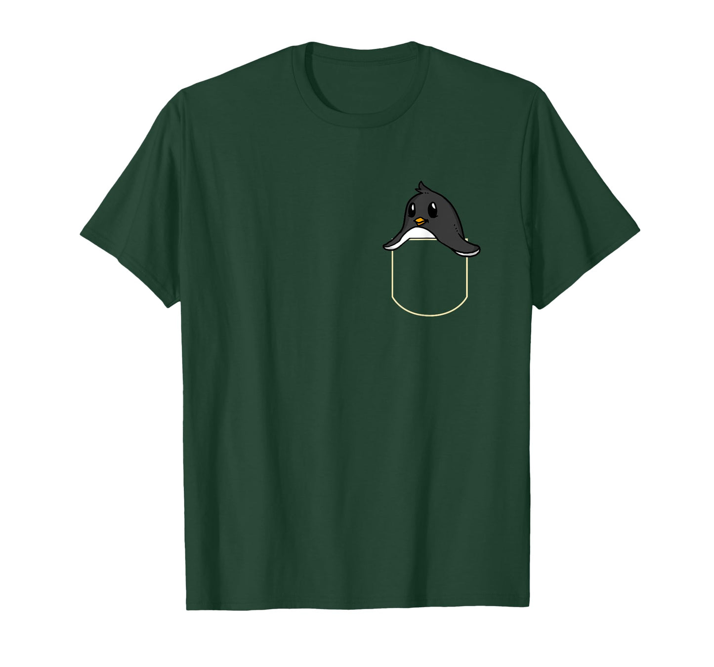 Witzige Pinguin Geschenkidee Funny Penguin In The Chest Pocket Gift Penguin Pocket T-Shirt
