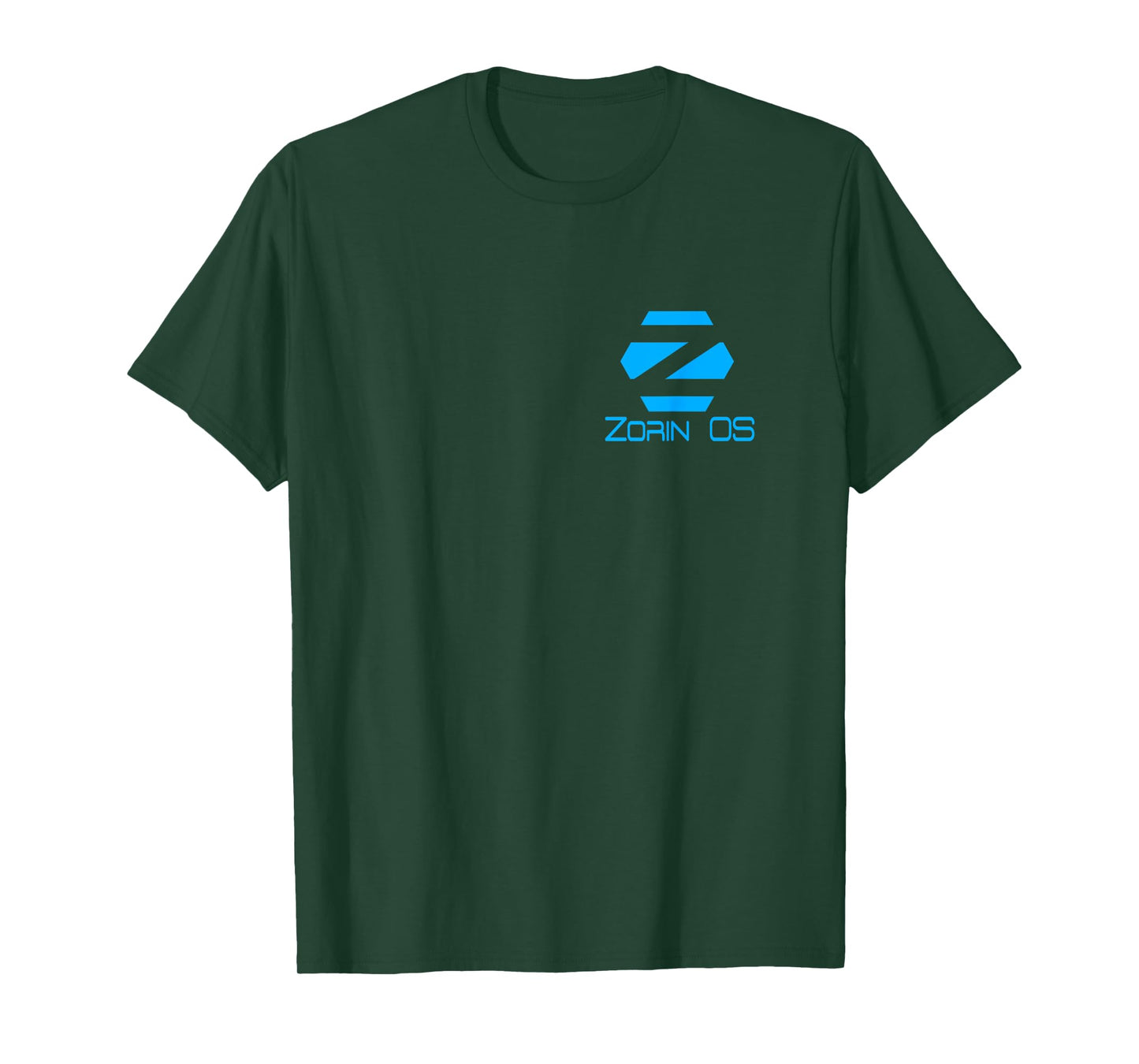 Linux Zorin OS tee with Blue Tagline and Logo Open Source Os T-Shirt
