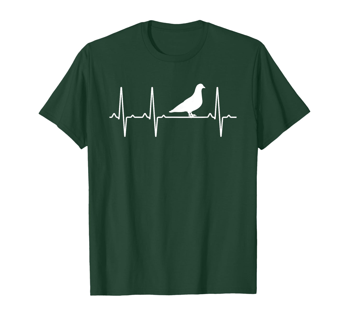 Pigeon Heartbeat Gift For Men Women Bandtail Bird Dove Lover T-Shirt