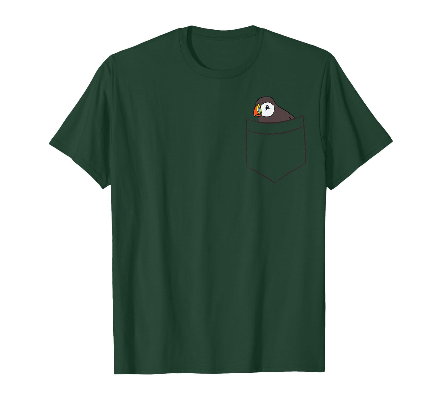 Puffin In The Pocket Seabird Iceland Pocket Puffin T-Shirt