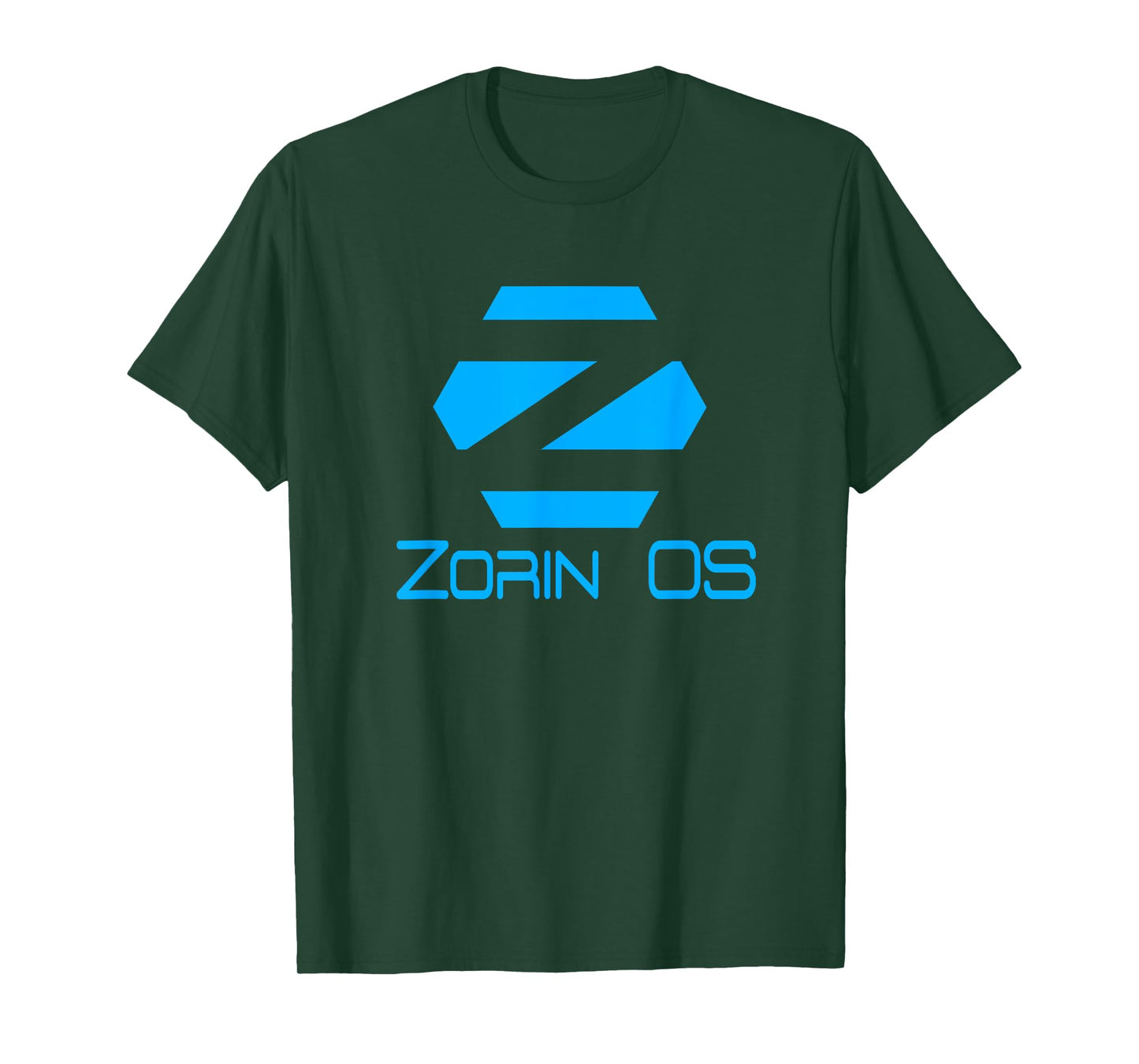 Linux Zorin OS tee with Blue Tagline and Logo Open Source Os T-Shirt
