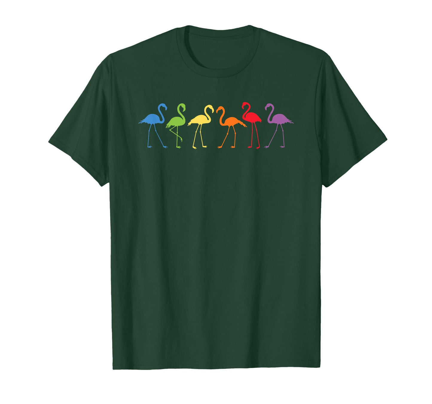 Cute Flamingo Rainbow LGBT Pride Flag Animal Lover T-Shirt