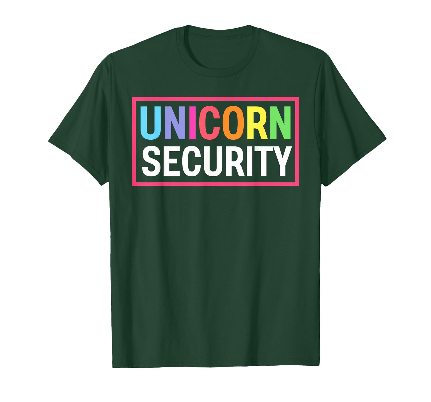 Cute I Love Them Security Unicorns Girl Mens Squad Unisex-Kids, Unisex-Adults Black Short Sleeve T-Shirt