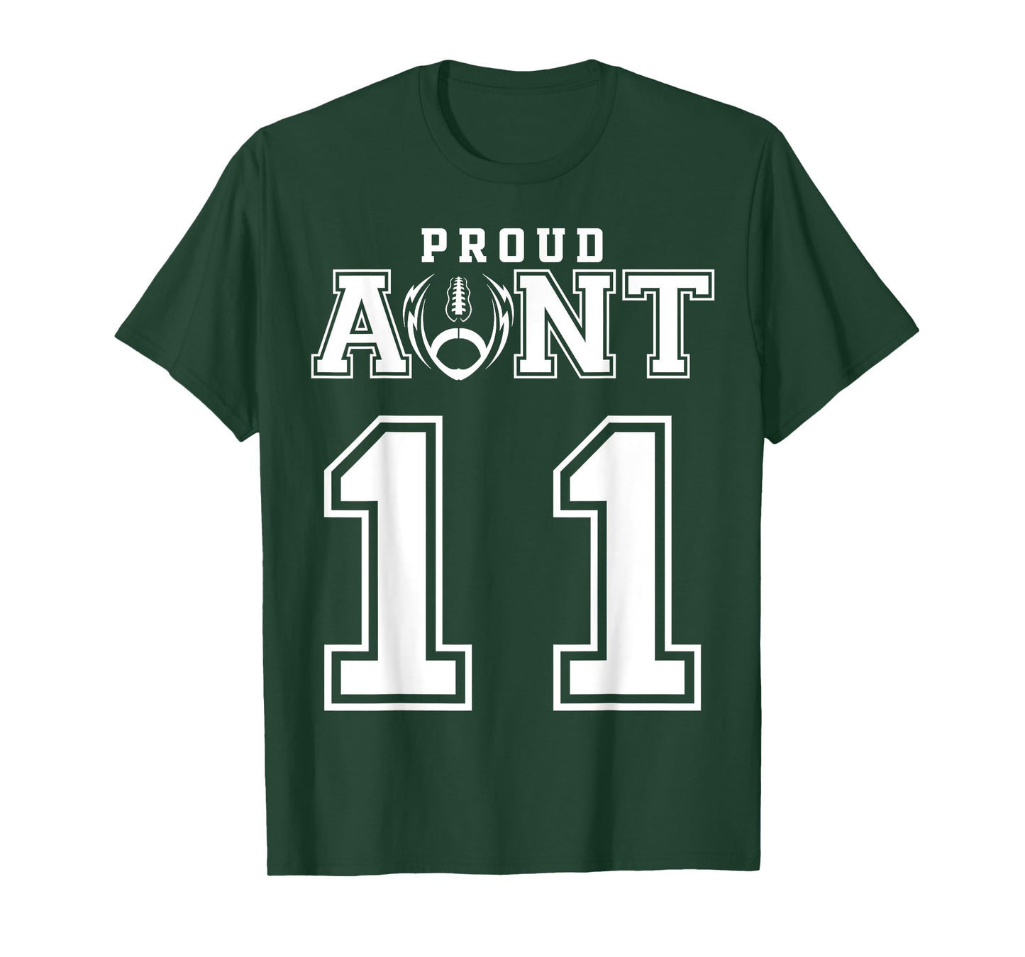 Custom Proud Football Aunt Number 11 Personalized For Women T-Shirt