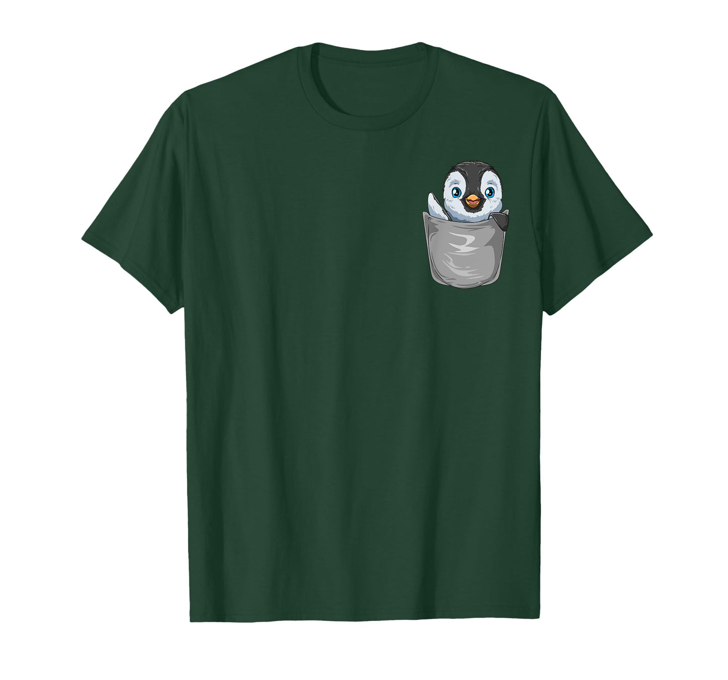 Pocket Penguin Peeking Out Funny Penguin T-Shirt