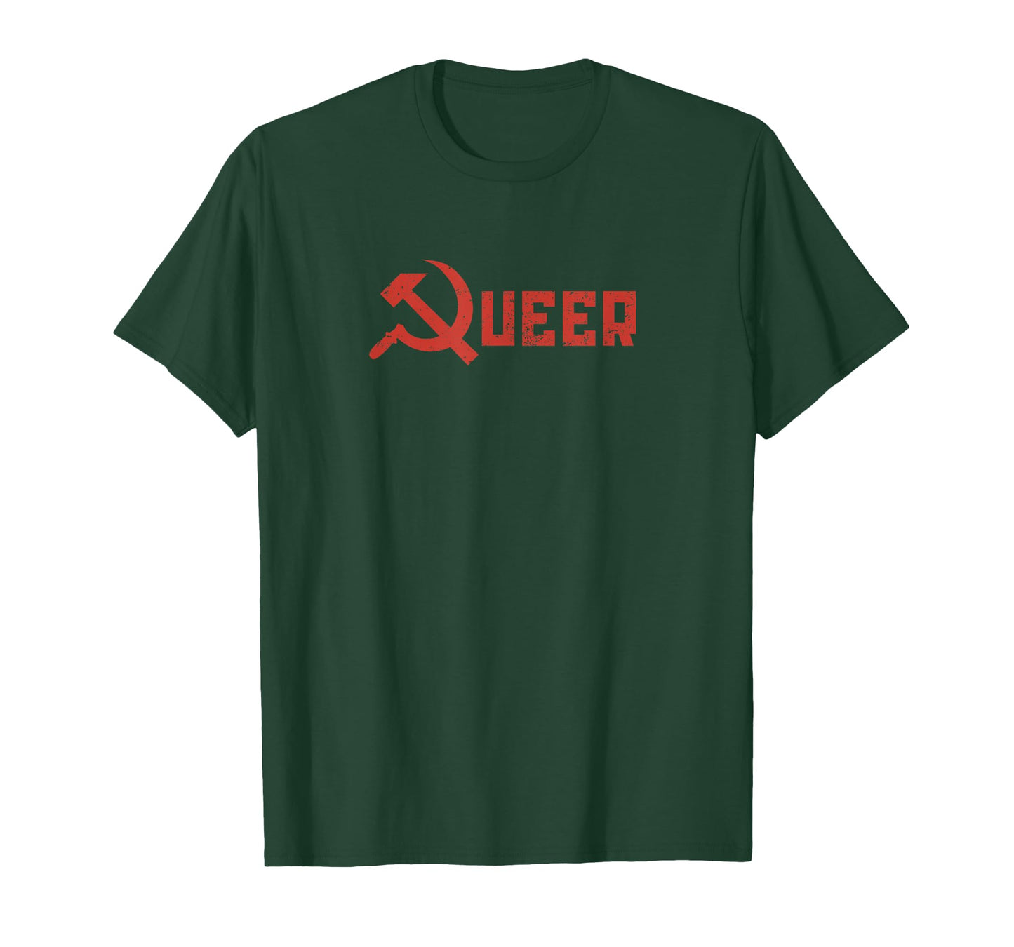Queer Communist hammer and sickle socialism pride red T-Shirt