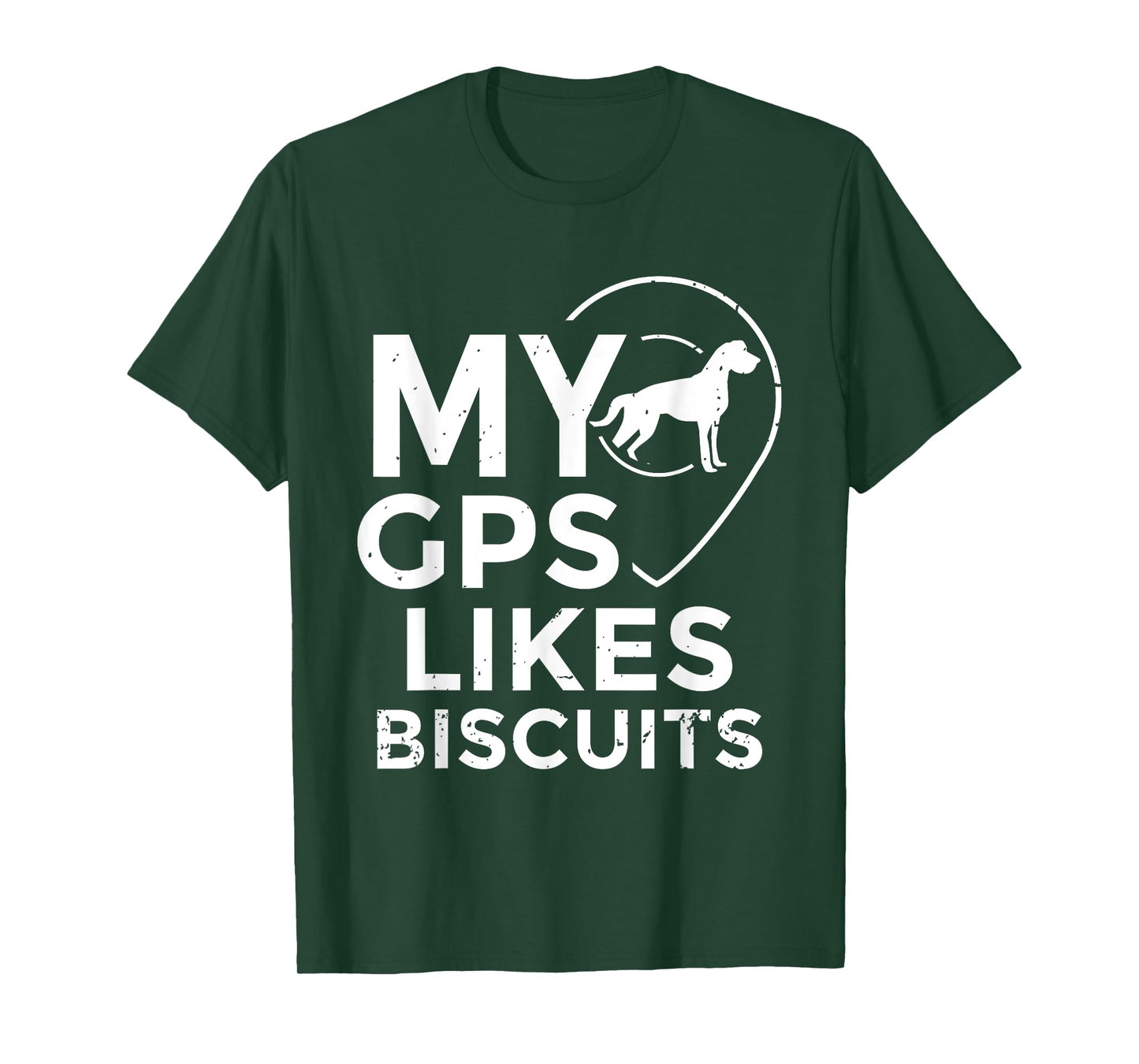 Blind Humor GPS Biscuits Blind Life Guide Dog Training T-Shirt for Men Women Girls Kids