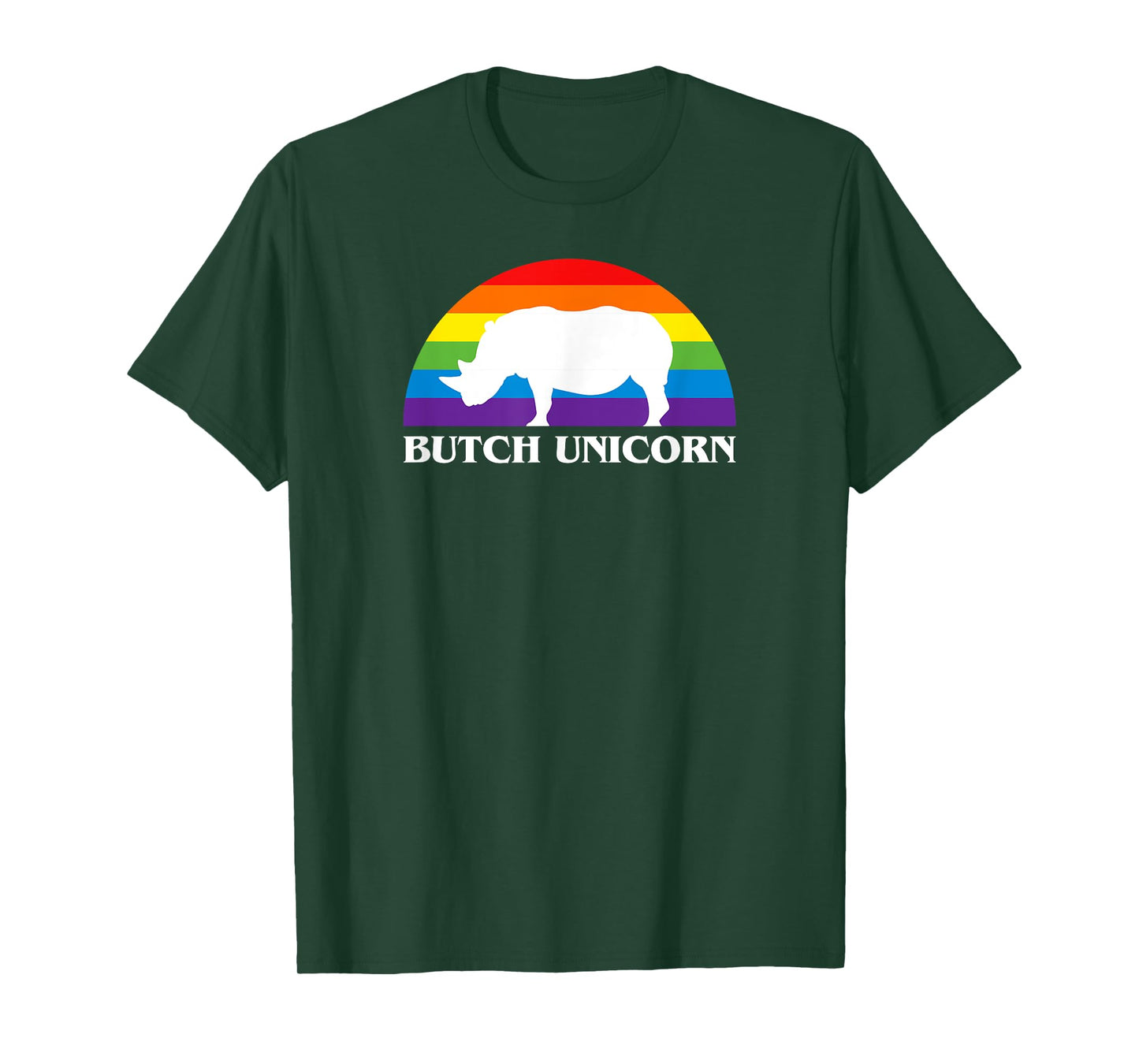 Butch Unicorn aka Rhino Funny LGBT Lesbian T Shirt T-Shirt