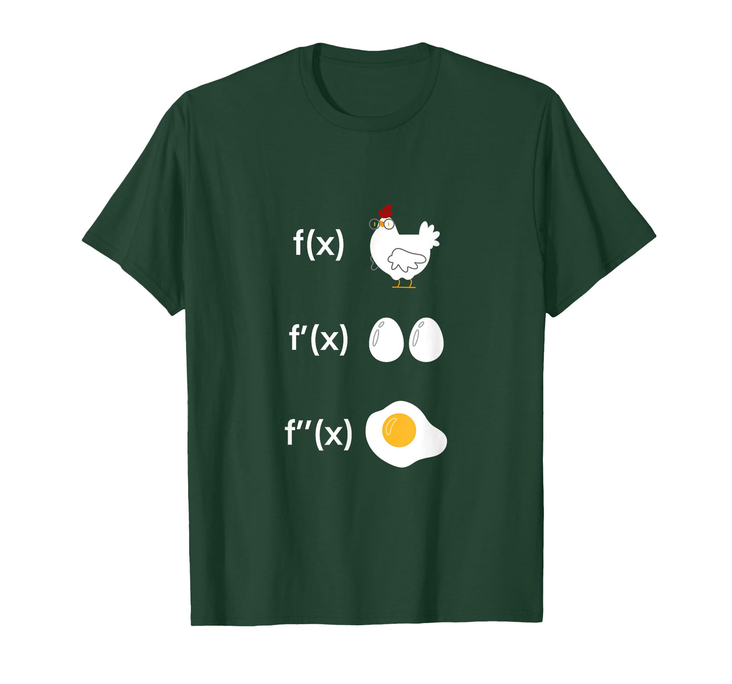 Derivative Function Math Teacher Fried Egg Derivative Chicken Men Women T-Shirt