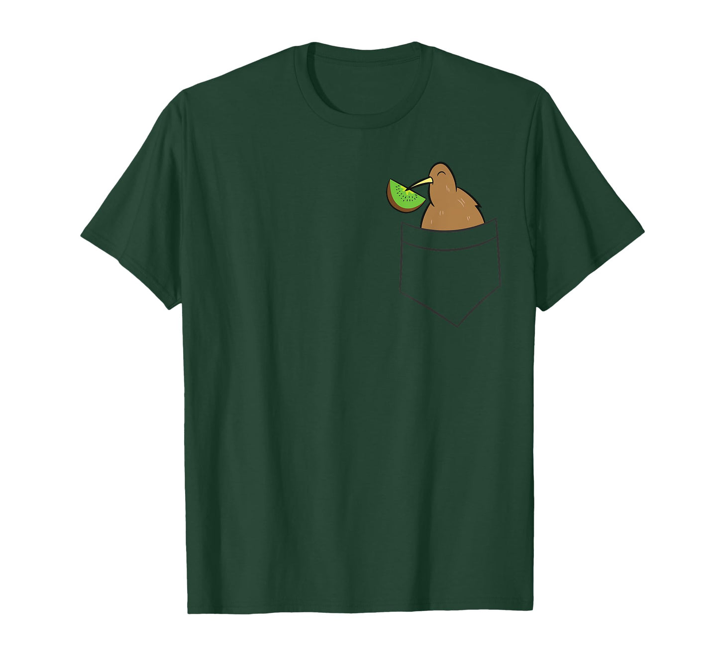 Kiwi In a Pocket Cute Pocket Kiwi T-Shirt