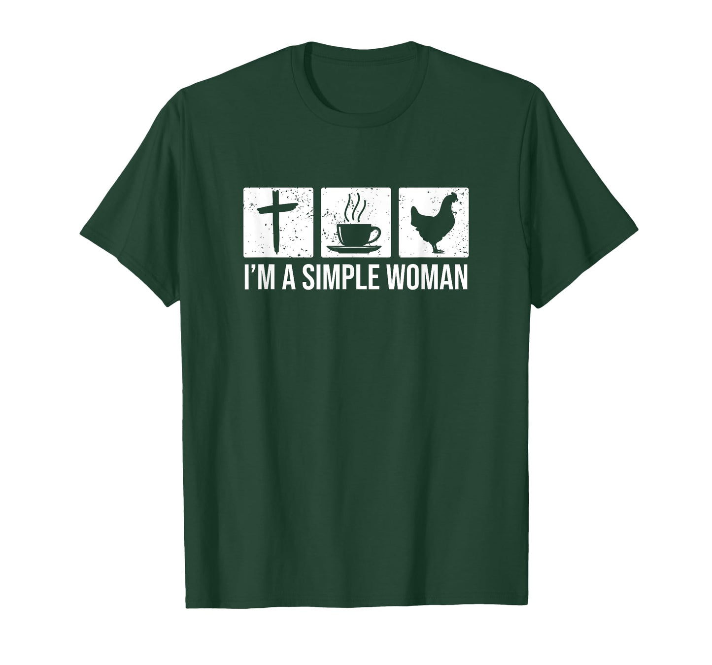 I'm A Simple Woman - Jesus Coffee & Chickens T-Shirt