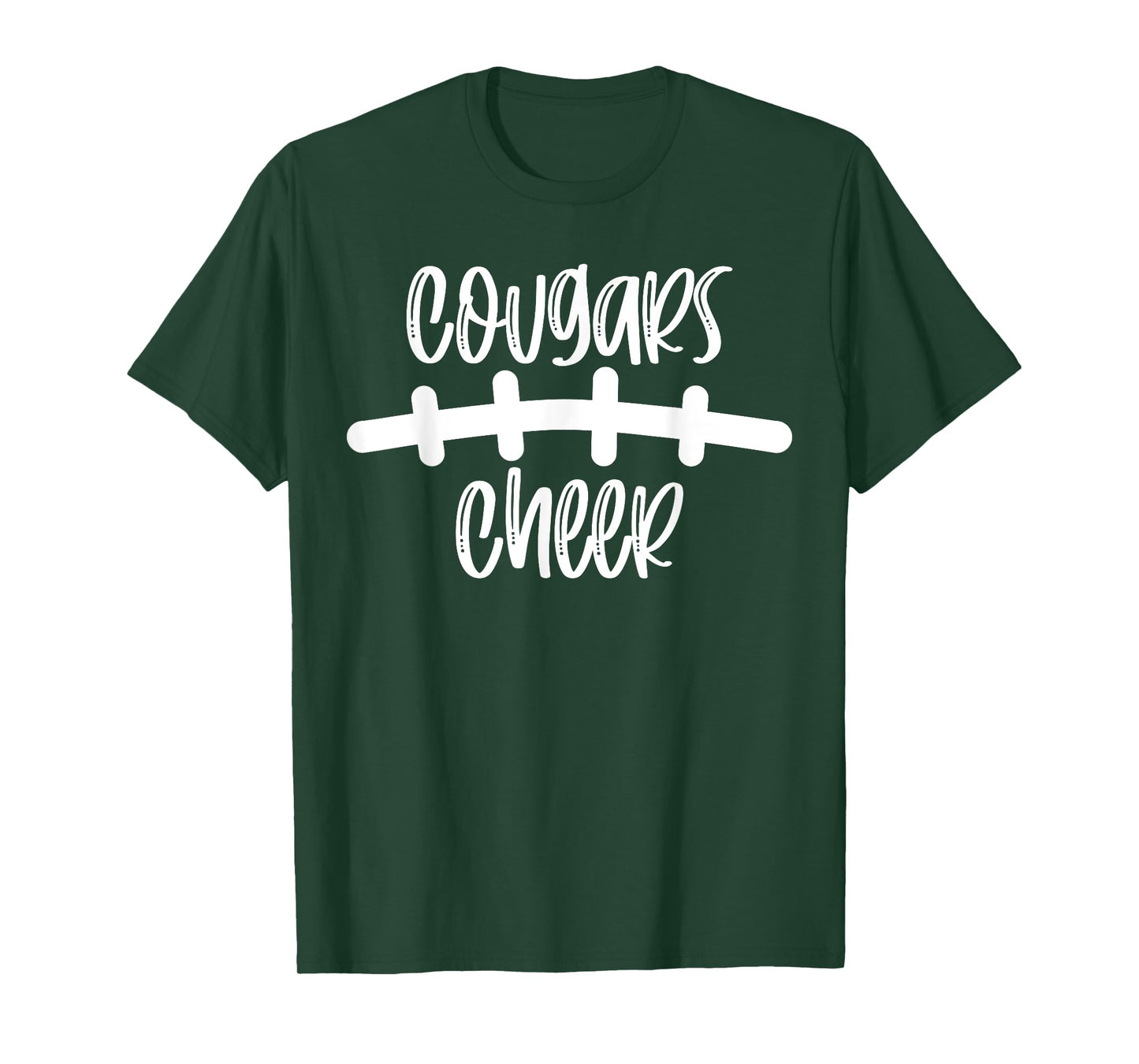 Cougars Cheer School Spirit Football Team Mascot Game Night T-Shirt
