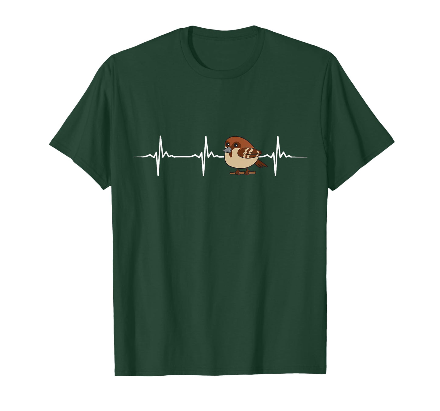 Sparrow Heartbeat Cute House Sparrow Bird T-Shirt