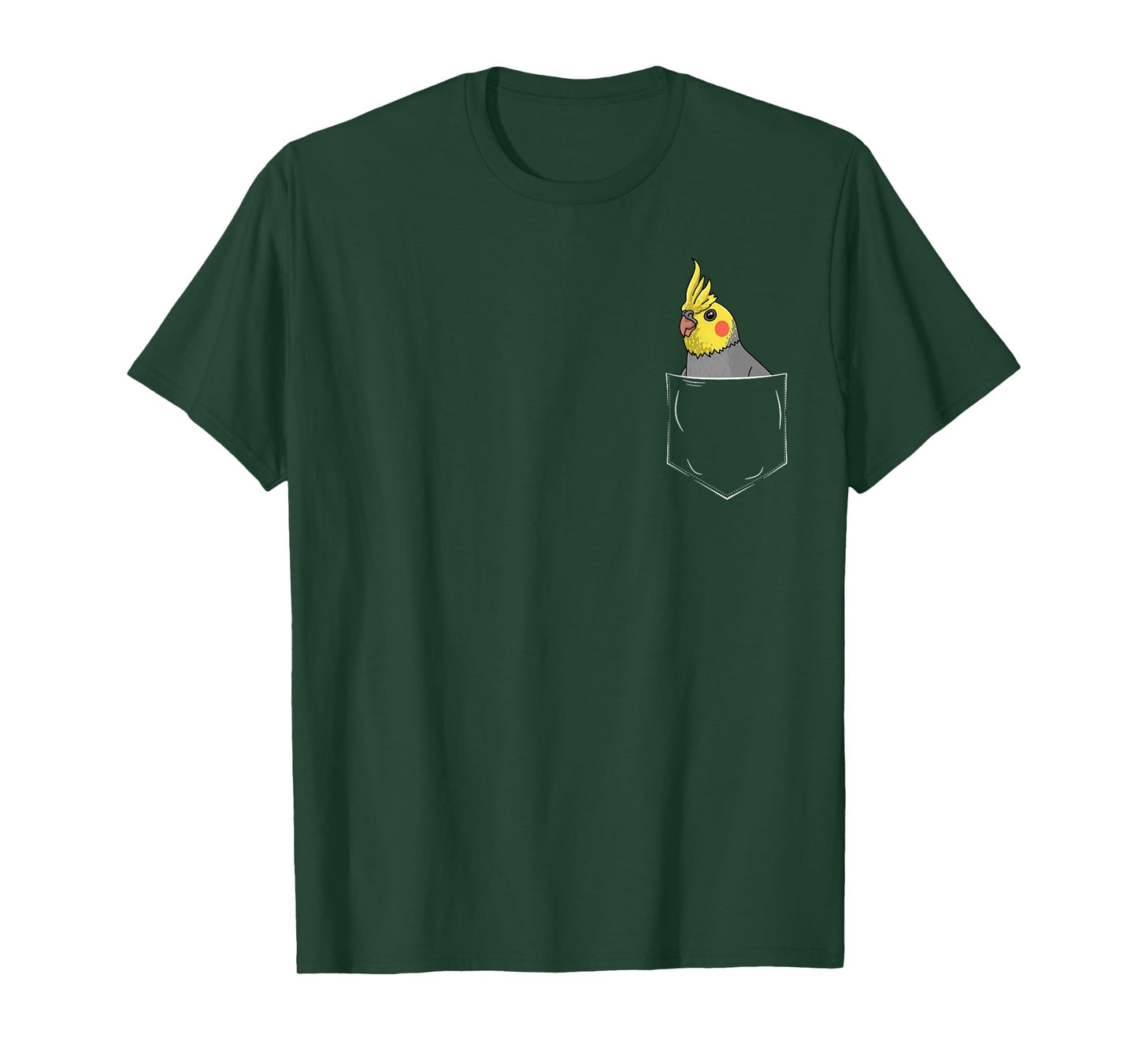 Cockatiel in Pocket Parrot Chest Bag Gift T-Shirt