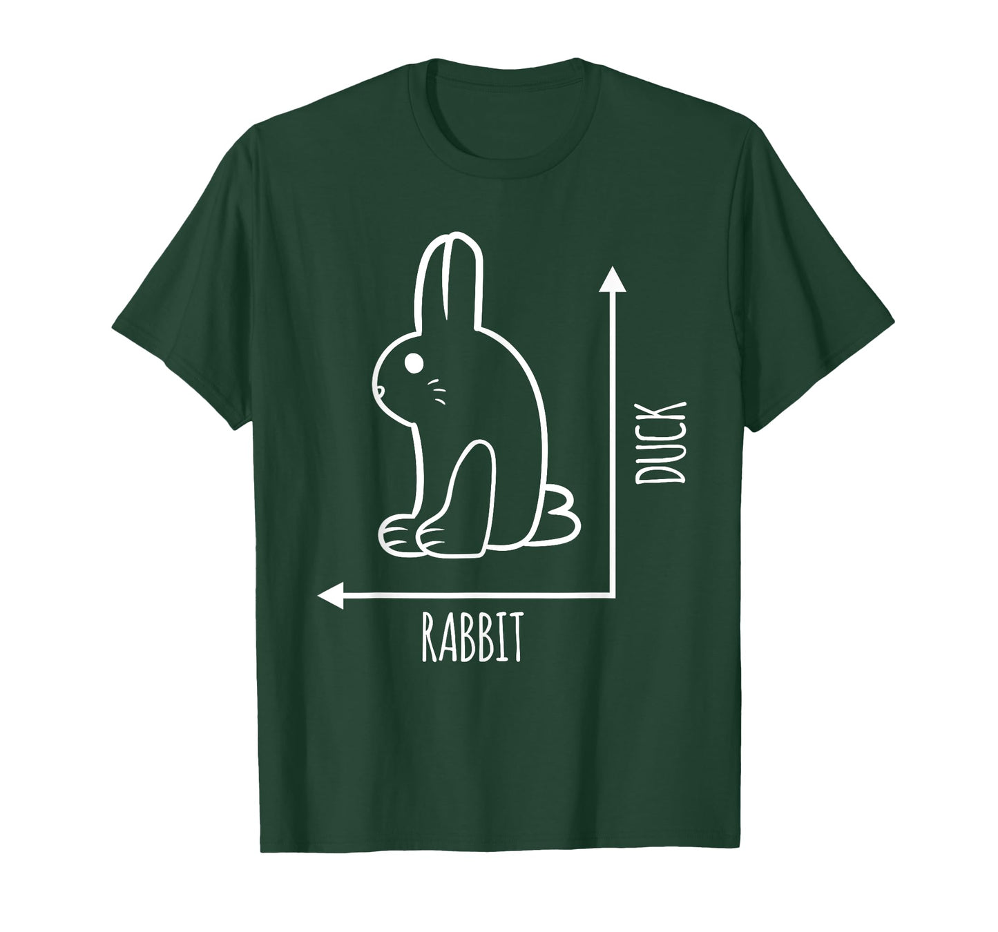 Funny Rabbit Duck Graph Rabbit Bird Animal Lover T-Shirt