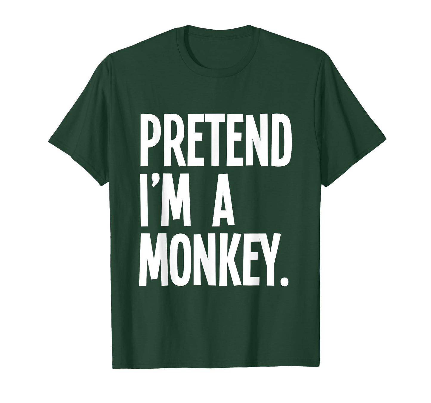 Pretend I'm A Monkey Funny Halloween Party Costume T-Shirt