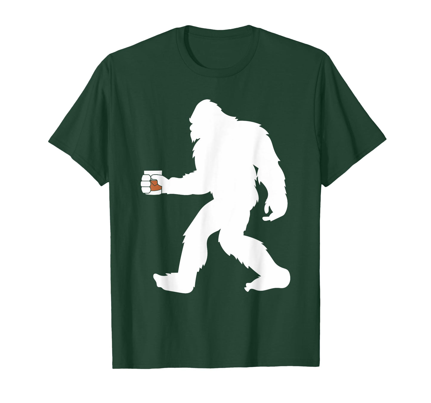 Bourbon Whiskey Drinking Bigfoot Sasquatch T-Shirt