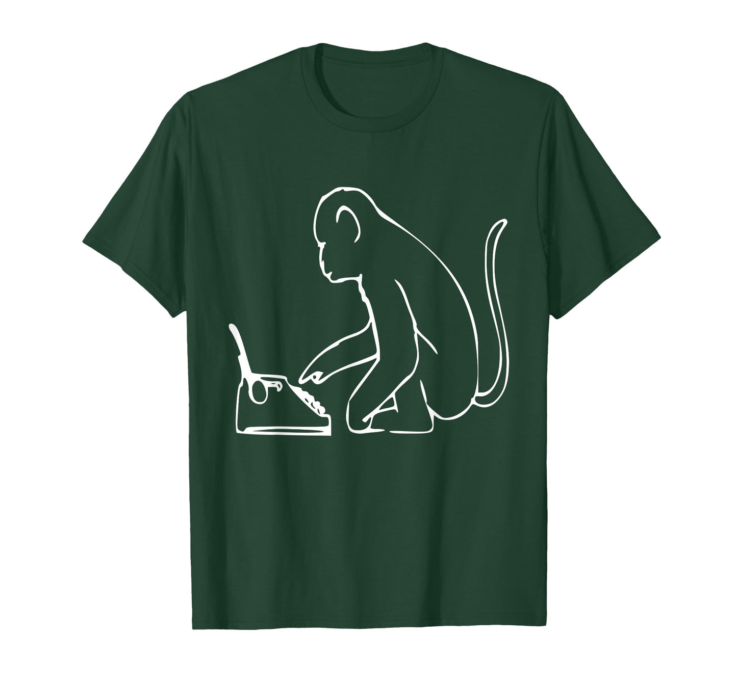 Monkey Typewriter T-Shirt Infinity William Shakespeare Tee T-Shirt