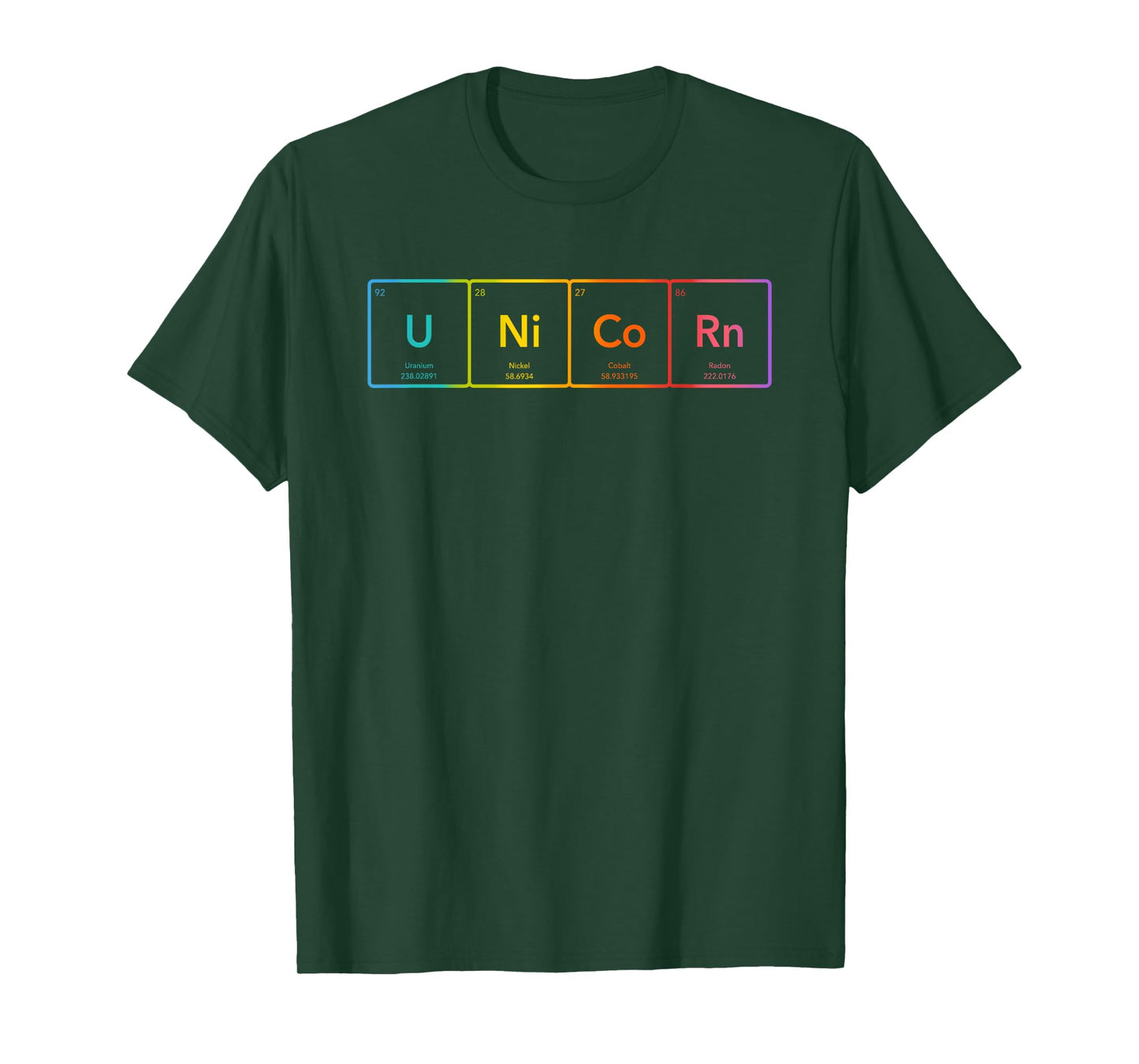 Periodic Table of Elements Rainbow Unicorn T-Shirt T-Shirt
