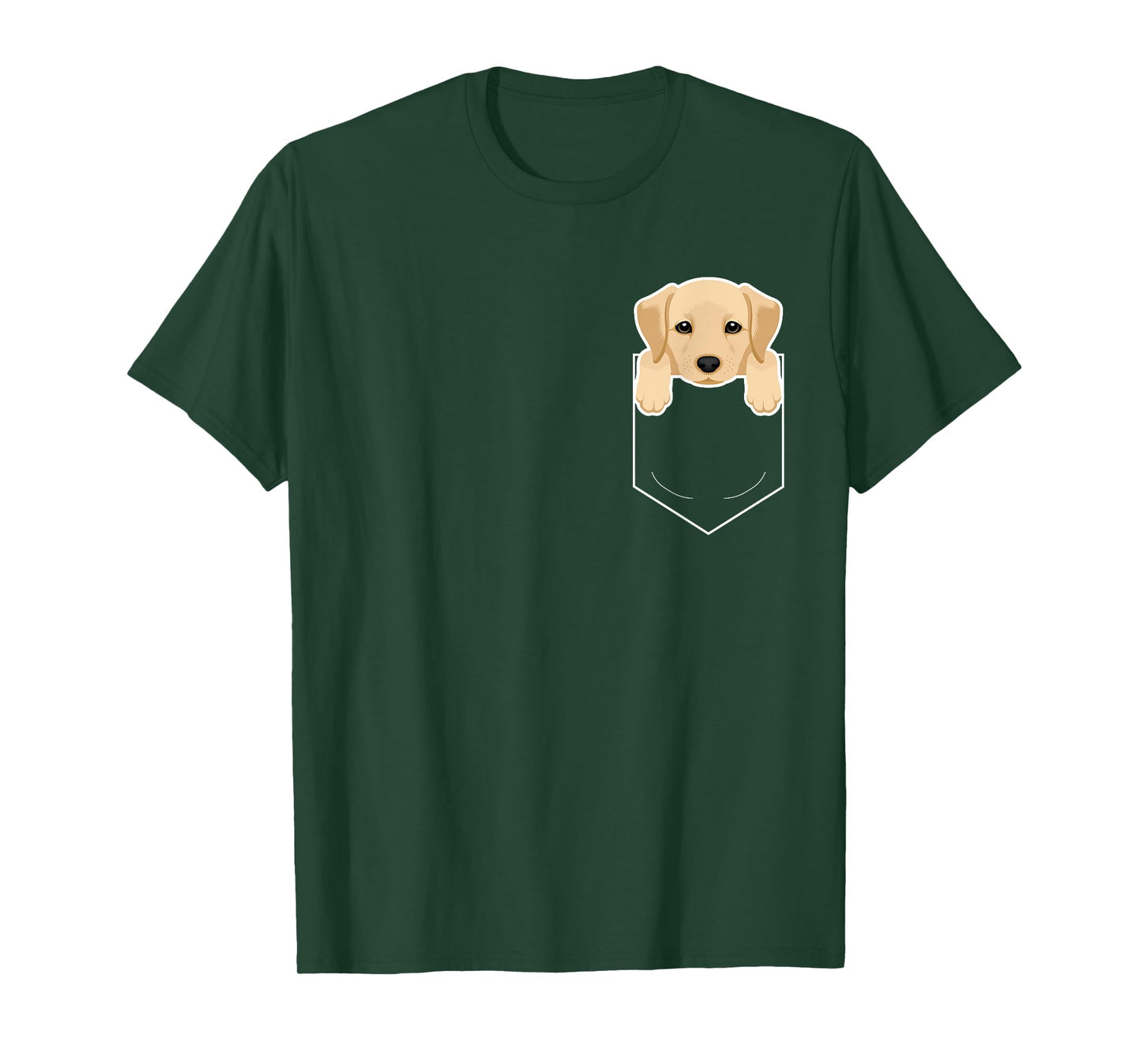 Yellow Lab In My Pocket Cute Dog Owner T-Shirt Men Women Girls Kids T-Shirt