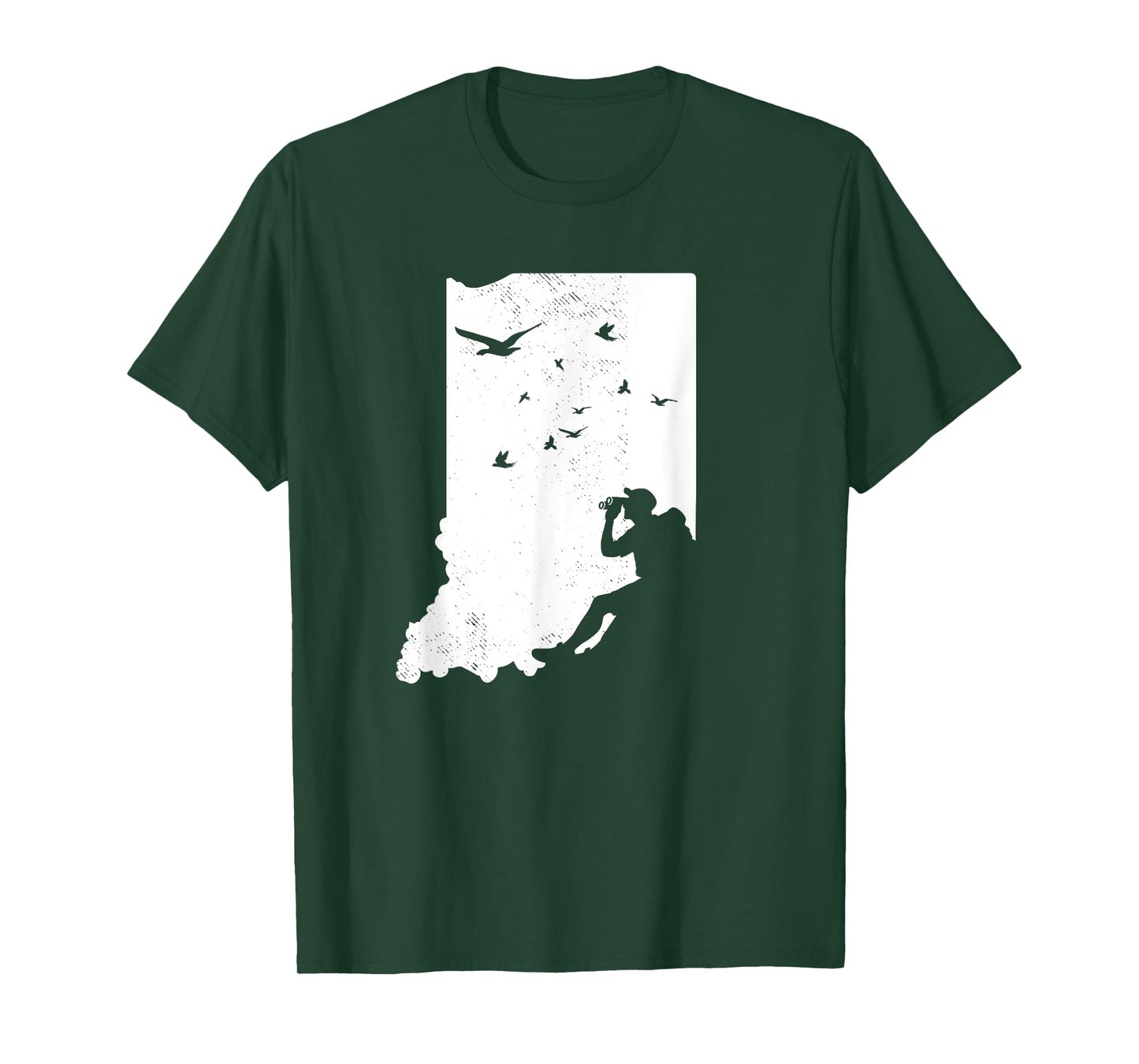 Indiana Bird Watching Design Birding Binoculars Birdwatcher T-Shirt