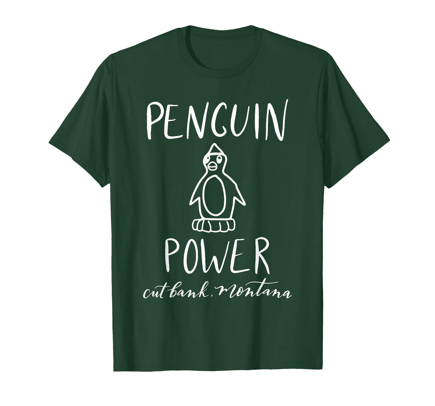 Penguin Power Cut Bank Montana T-Shirt Women's Men's Youth