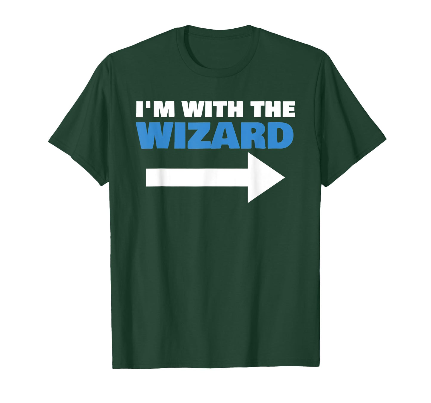 I'm With The Wizard Fun Matching Halloween Couple Costume T-Shirt