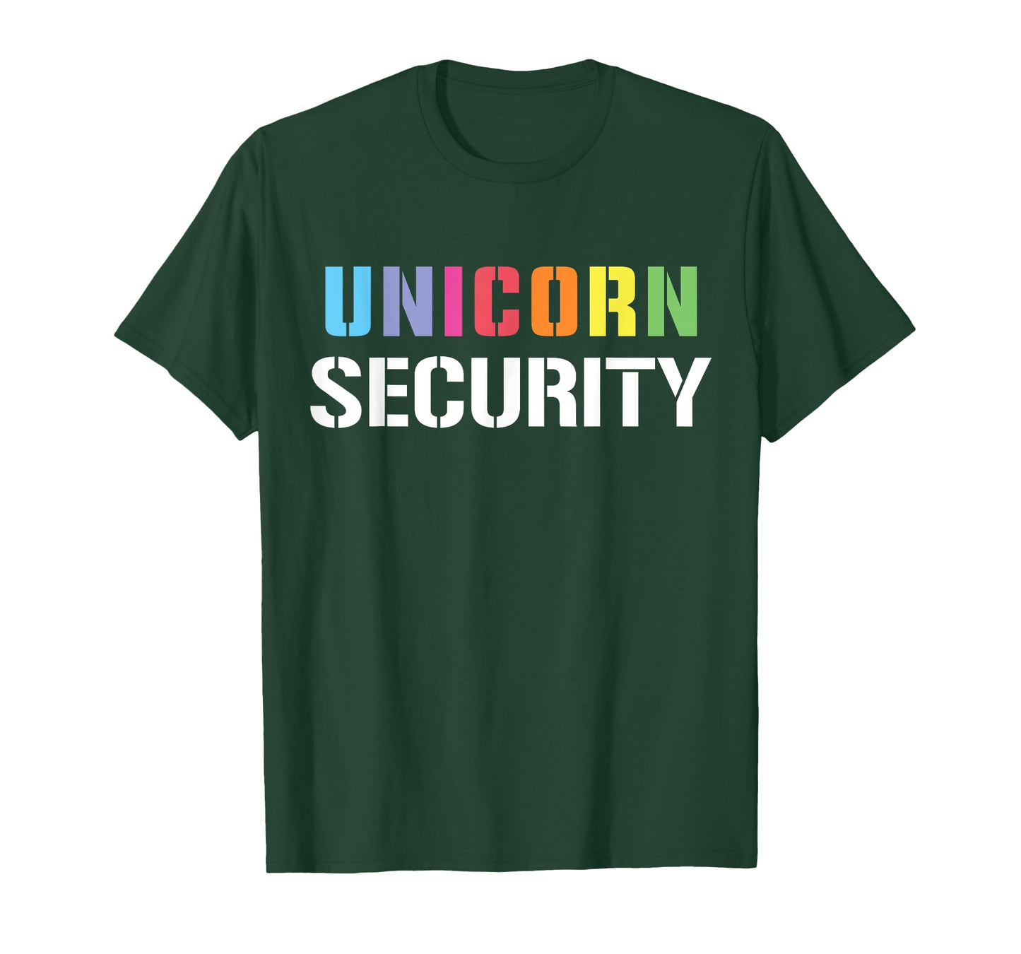 Halloween Dad Mom Daughter Adult Costume, Unicorn Security T-Shirt