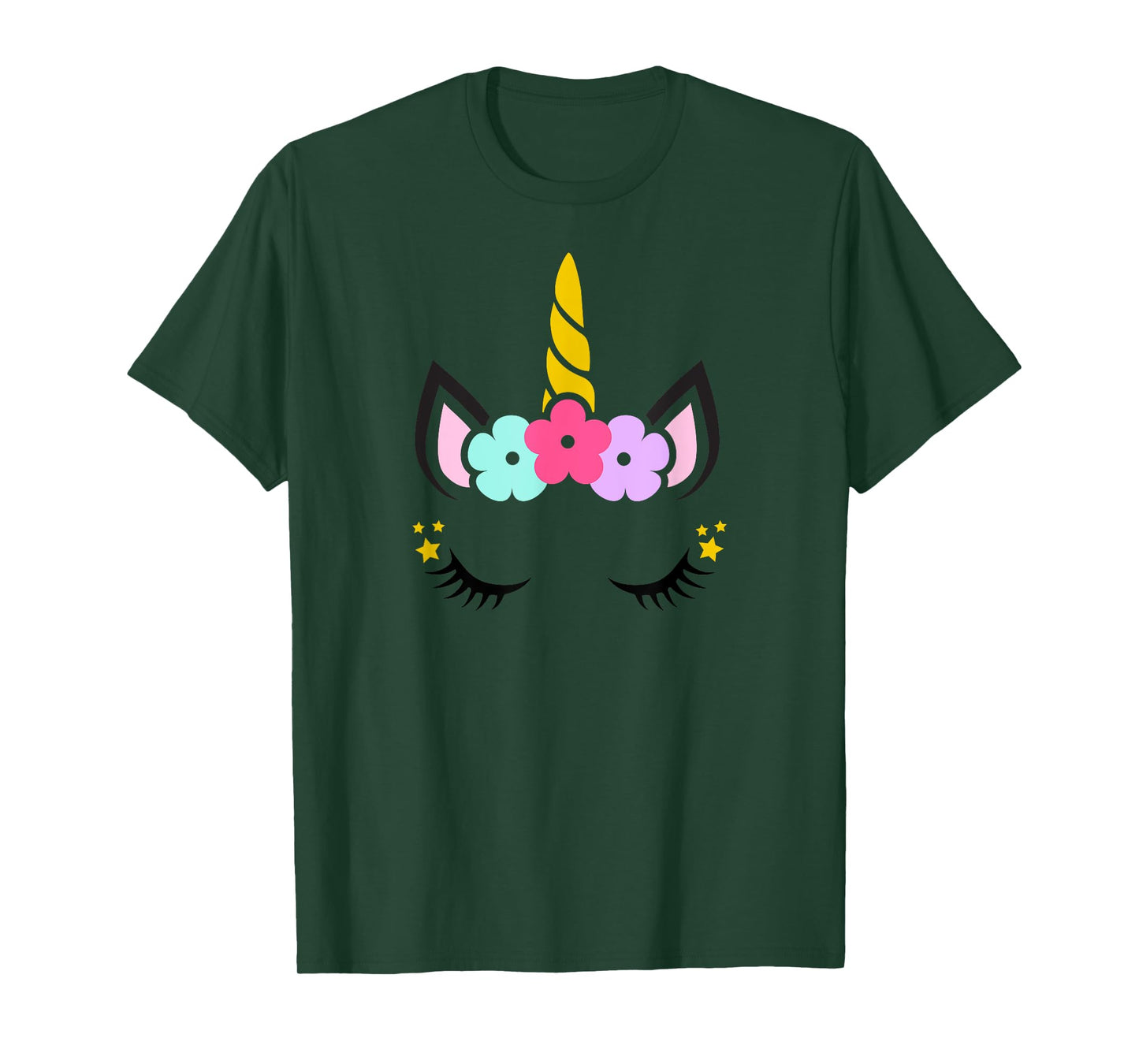 Unicorn Face Birthday T-Shirt