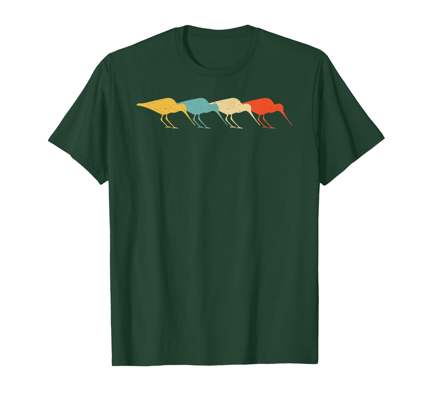 Curlew Vintage Retro Wader Bird Animal Lover 60s 70s Gift T-Shirt