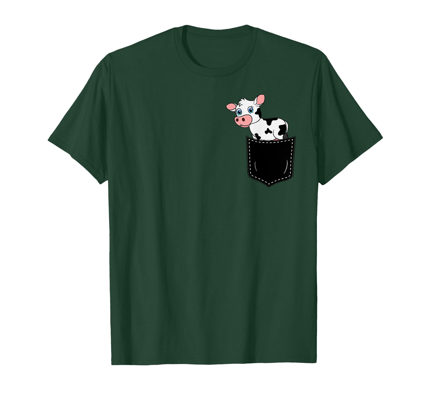 Pocket Animal Cute Cow Funny Cow Lover Adorable Pocket Cow T-Shirt