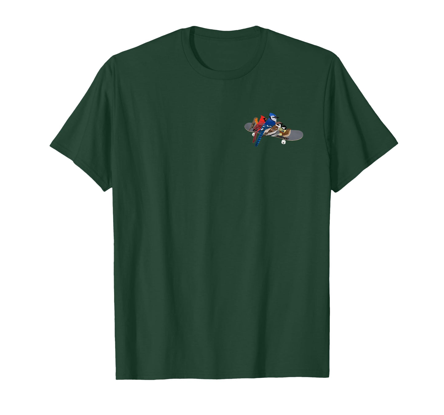 Blue Jay Cardinal Wren Birds Skateboard Animal Biologist T-Shirt