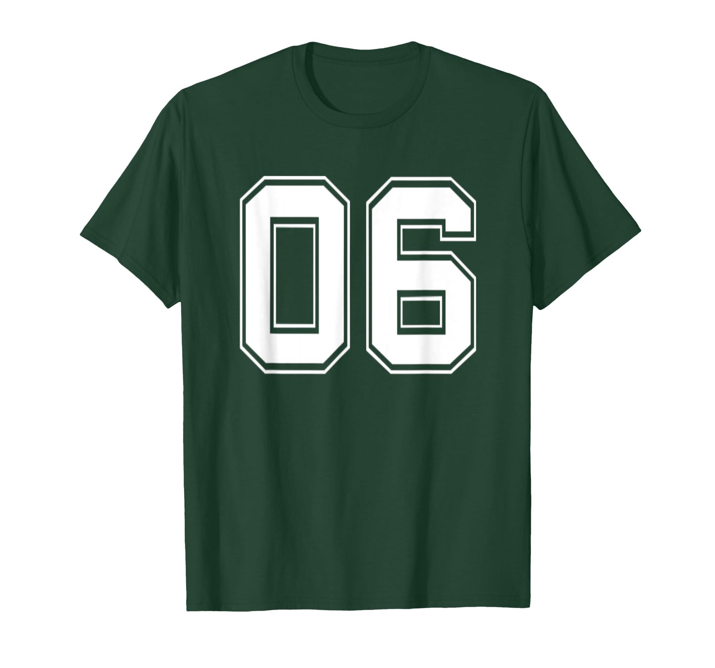 Number 06 TShirt Baseball Football Soccer Birthday T-Shirt