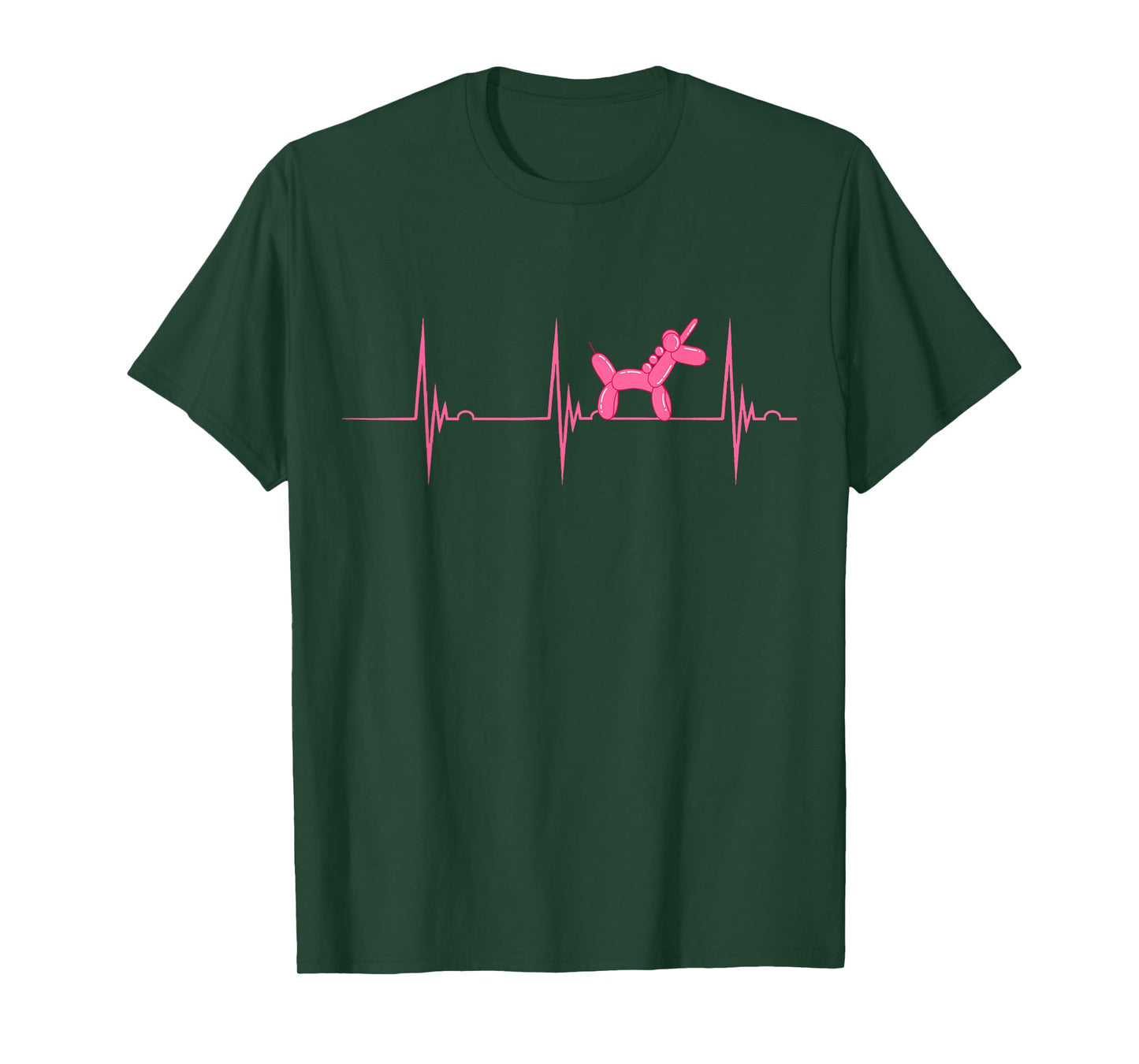 Amazing Balloon Benders Twisting Animals Balloon Artist Heartbeat EKG Pulse Unicorn Animal T-Shirt - Women's, Black, Small, Short Sleeve