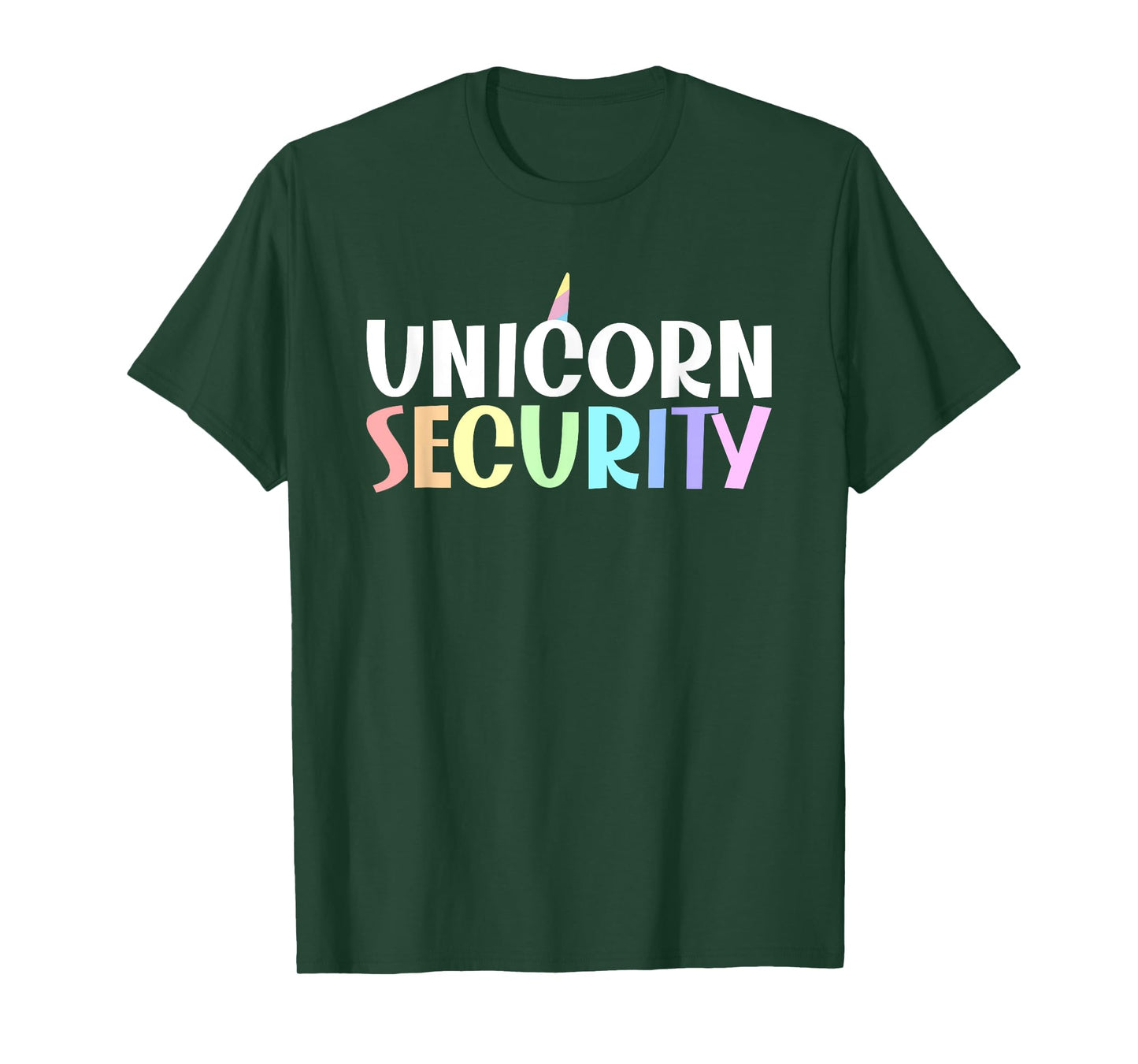 Unicorn Security Dad Brother Halloween Costume Men Boys T-Shirt
