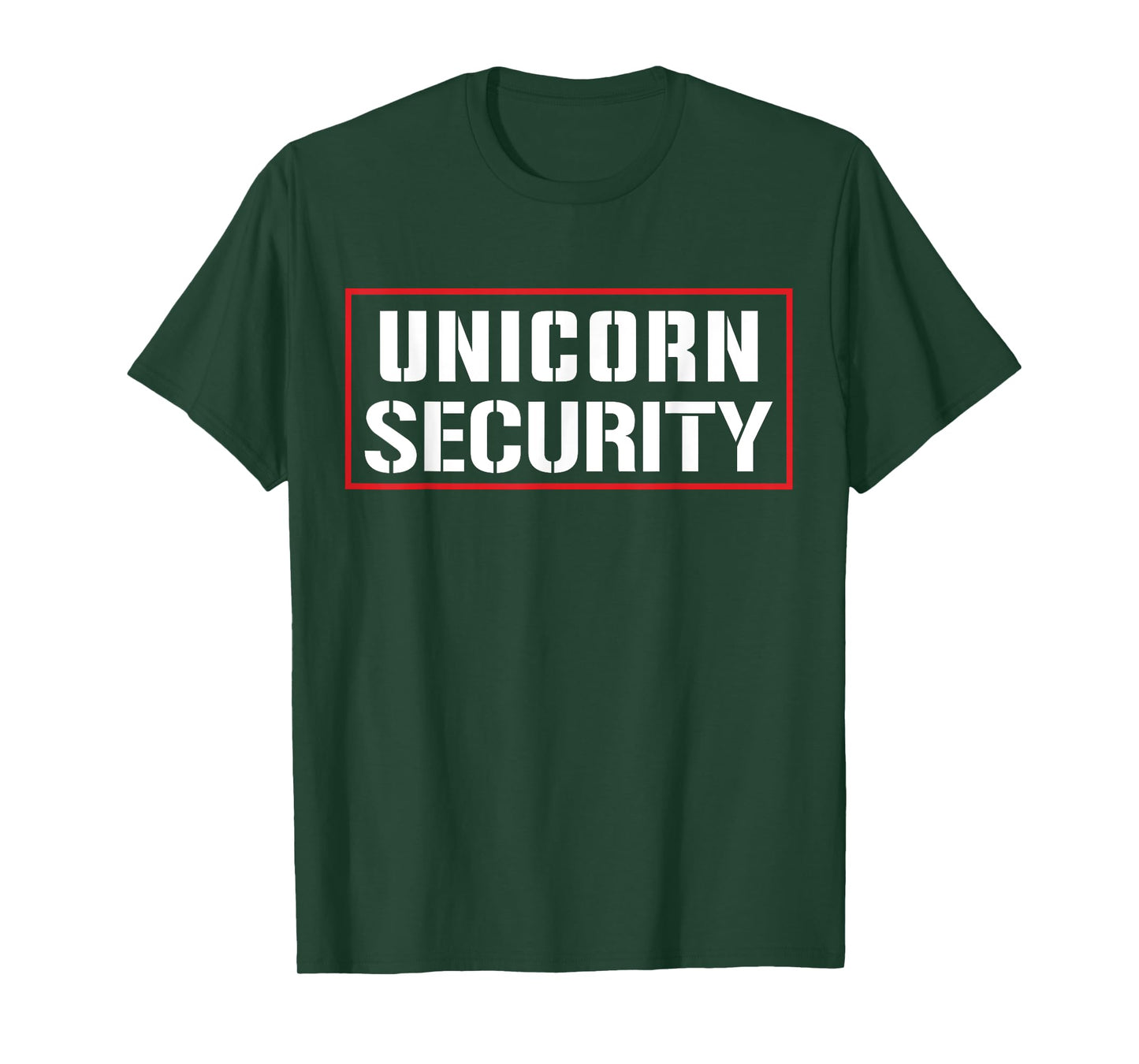 Halloween Dad Mom Daughter Adult Costume, Unicorn Security T-Shirt