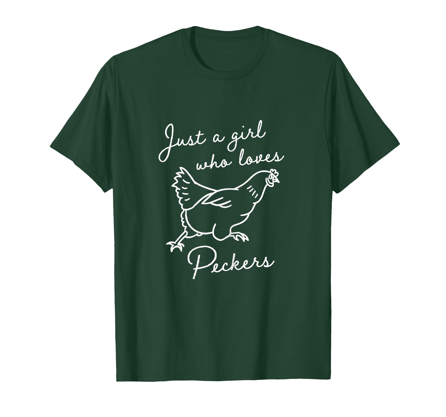 Just A Girl Who Loves Chickens Hen Poultry Peckers Farmer T-Shirt