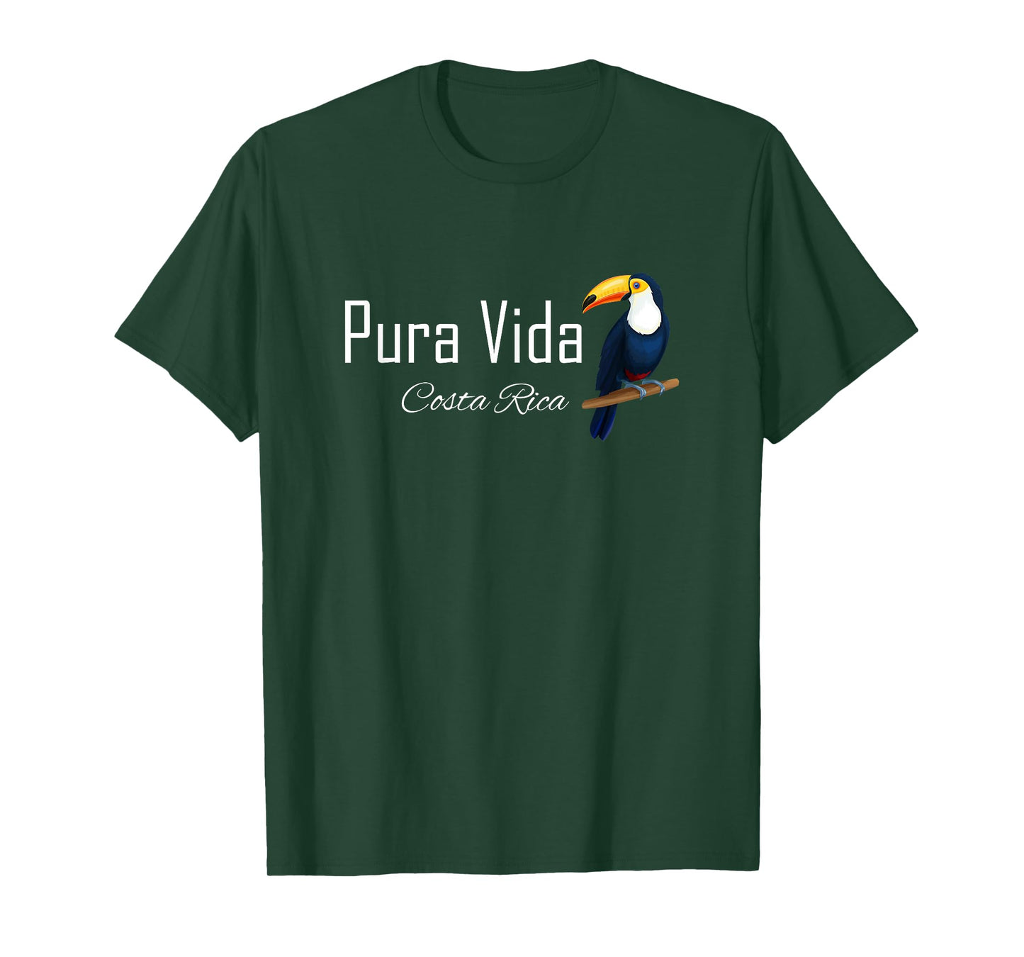 Pura Vida Costa Rica with Tropical Toucan Bird Pura Vida T-Shirt