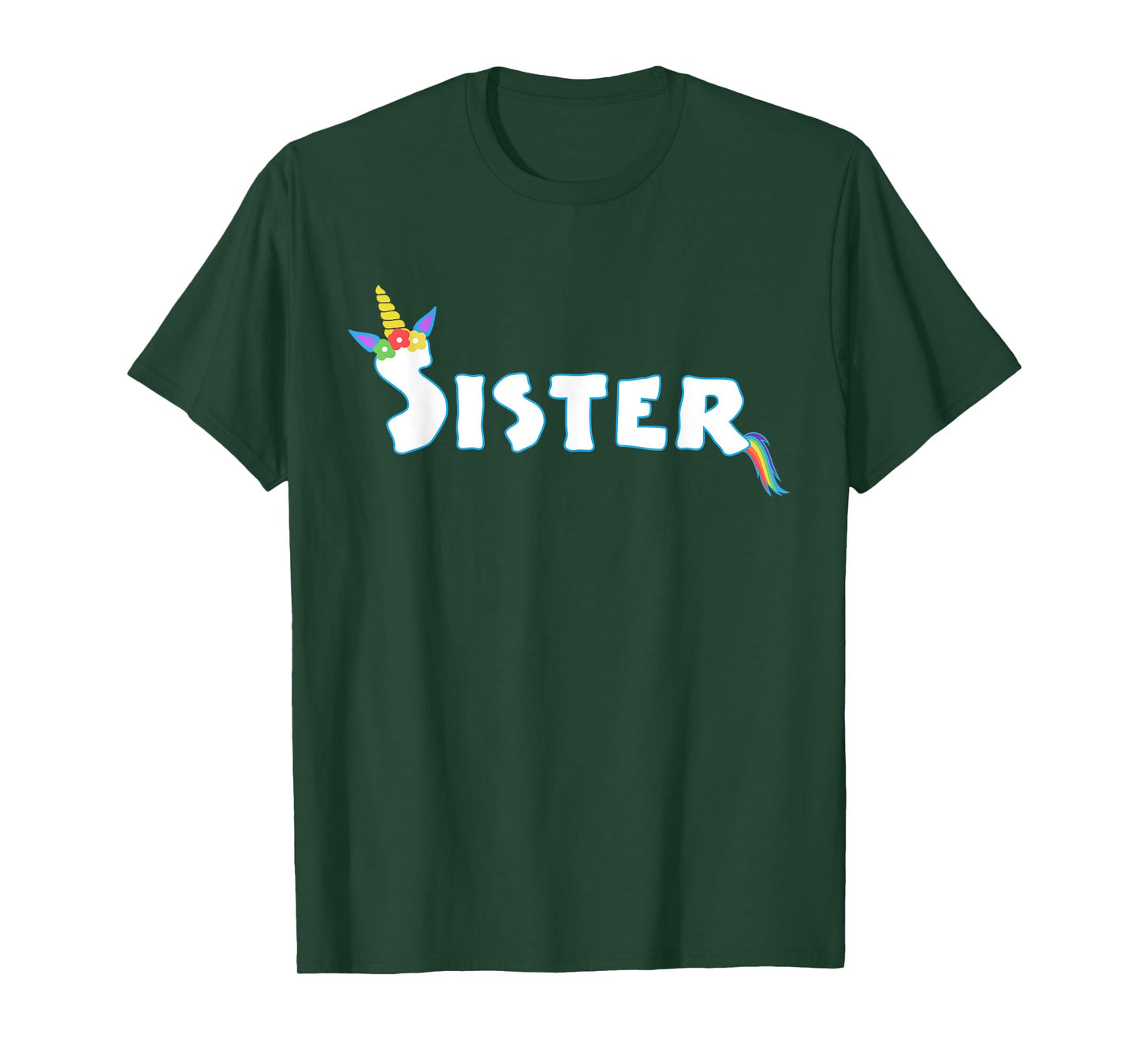 Unicorn Birthday Girl Funny Sister Sis Family T-Shirt