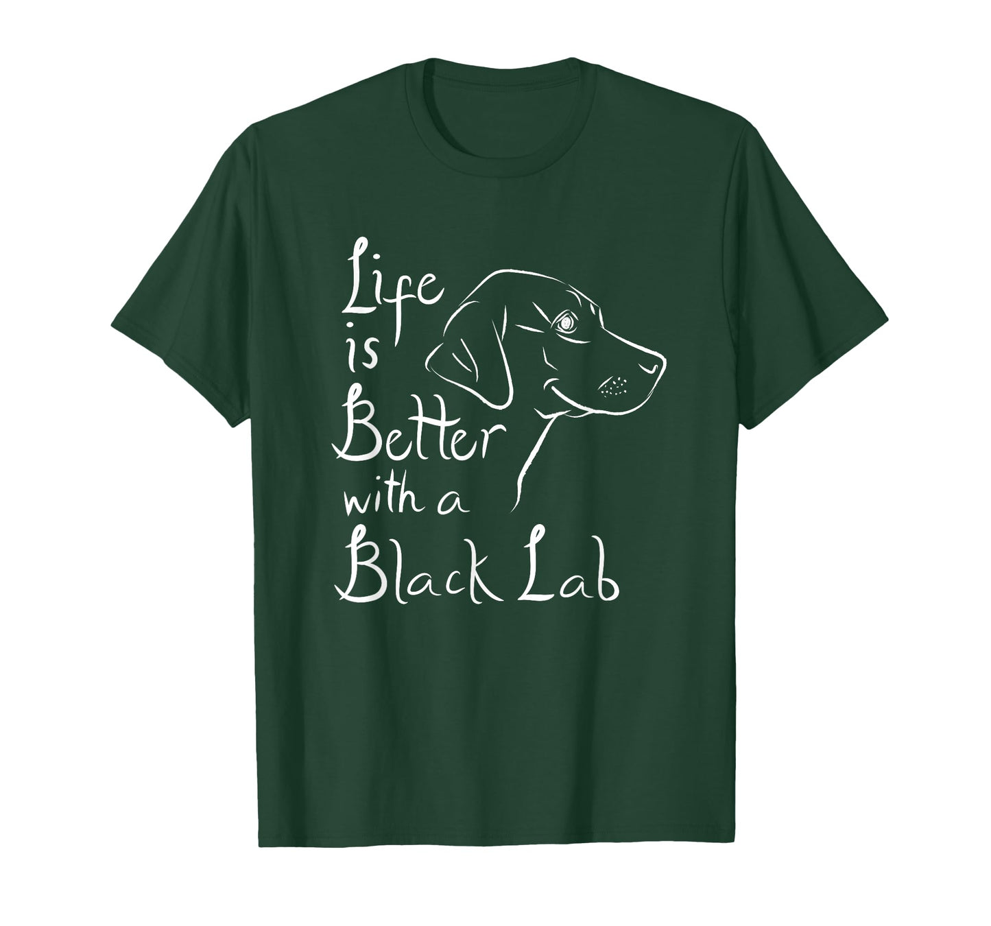 Life Is Better With Lab Clothes Black Labrador Retriever T-Shirt