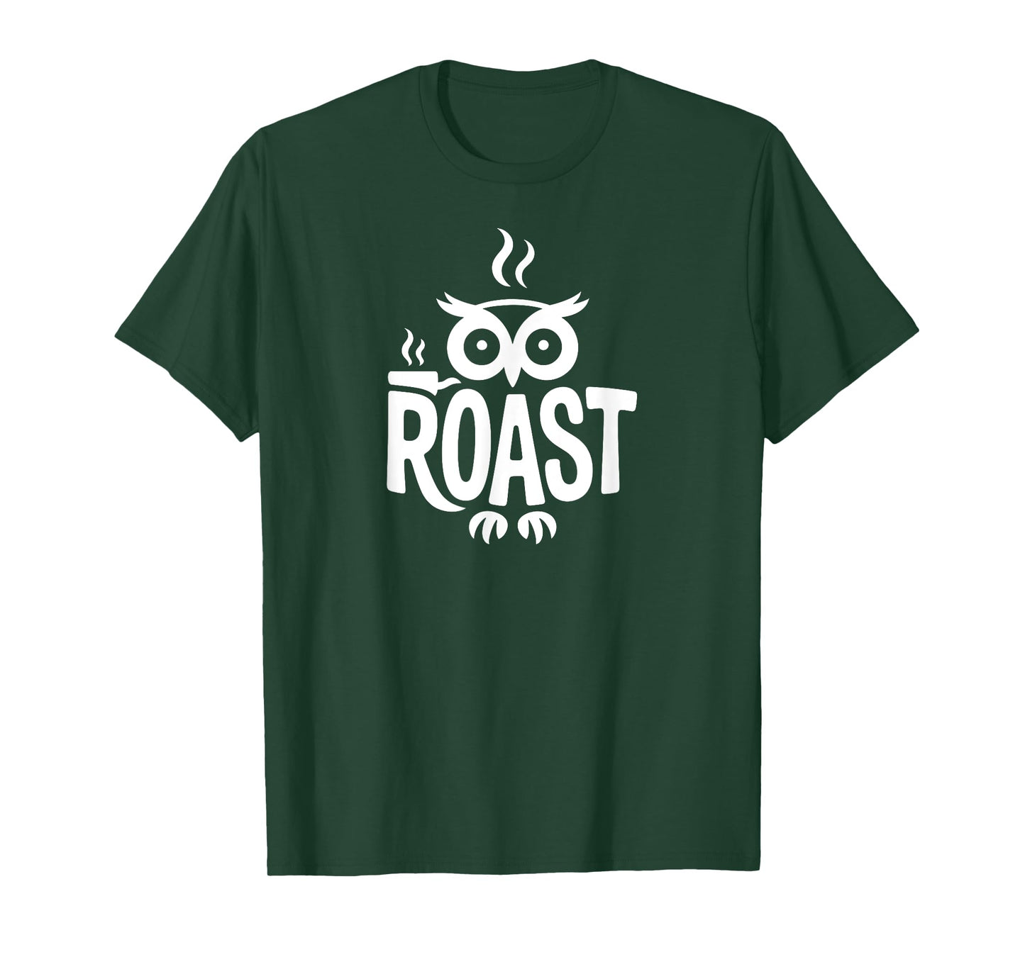 Roast Owl Word Art - Coffee, Caffeine & Night Owl Design T-Shirt
