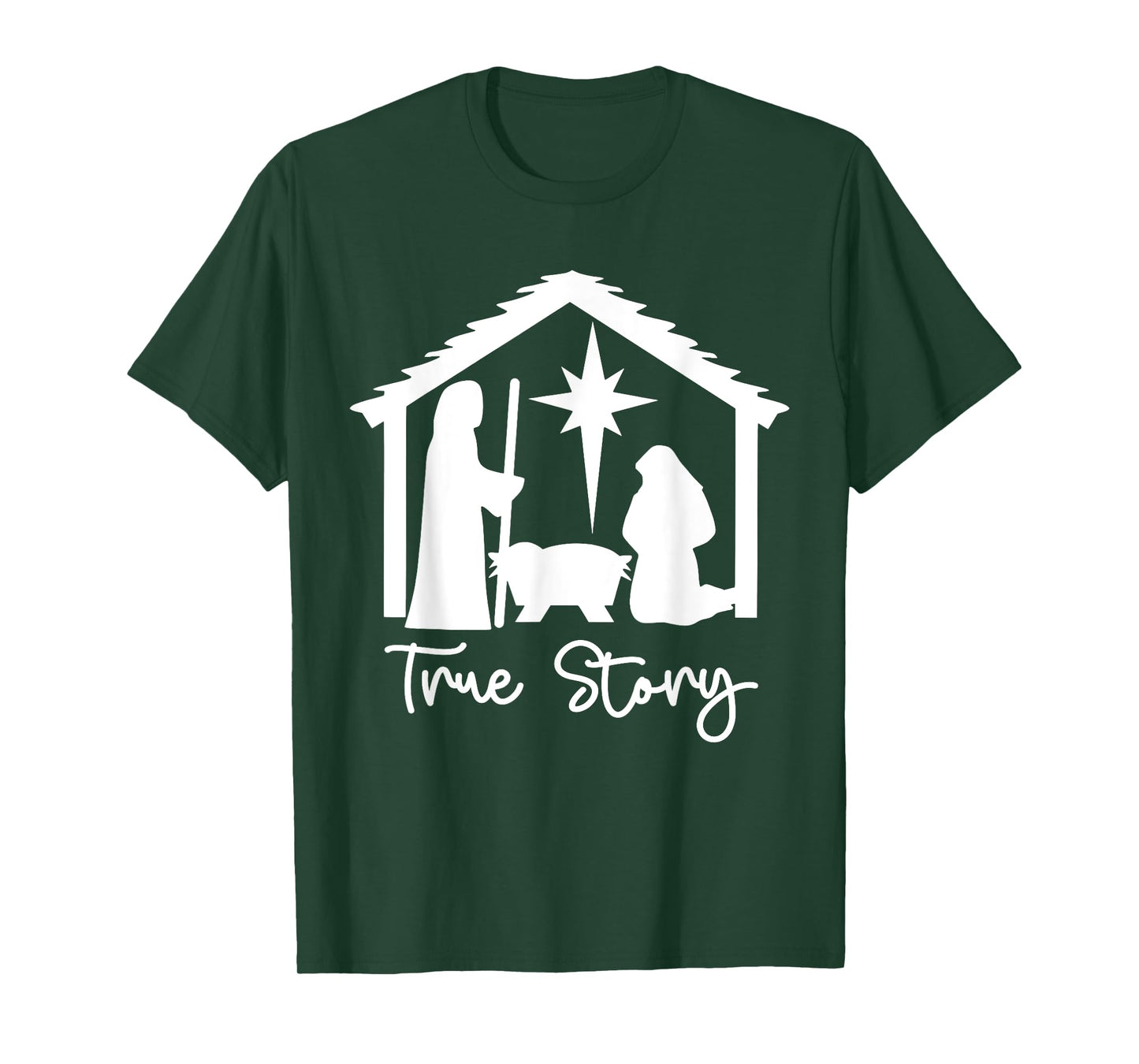 Christian Religious Christmas Nativity Scene True Story T-Shirt