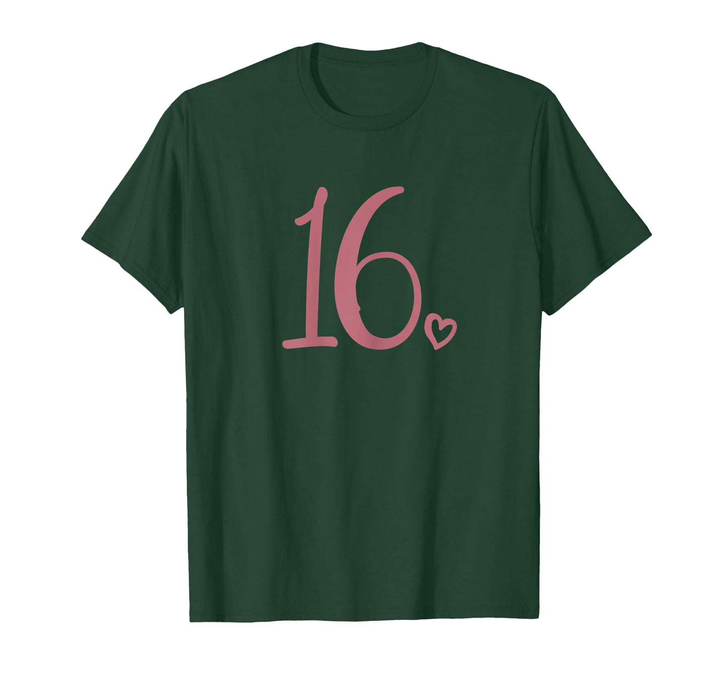 Womens 16th Birthday, For Girls, Sixteen Cute Number 16 Years Old T-Shirt